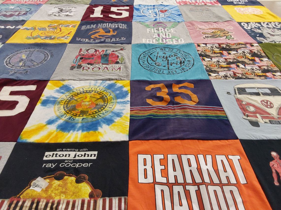 T-shirt quilt featuring sam houston state volleyball by Dona from TX