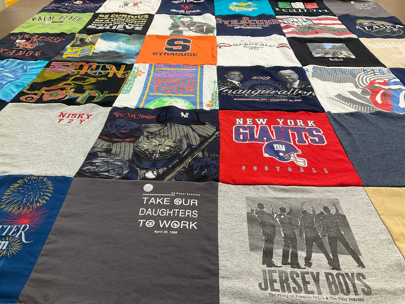T-shirt quilt featuring new york giants by Frances from NY