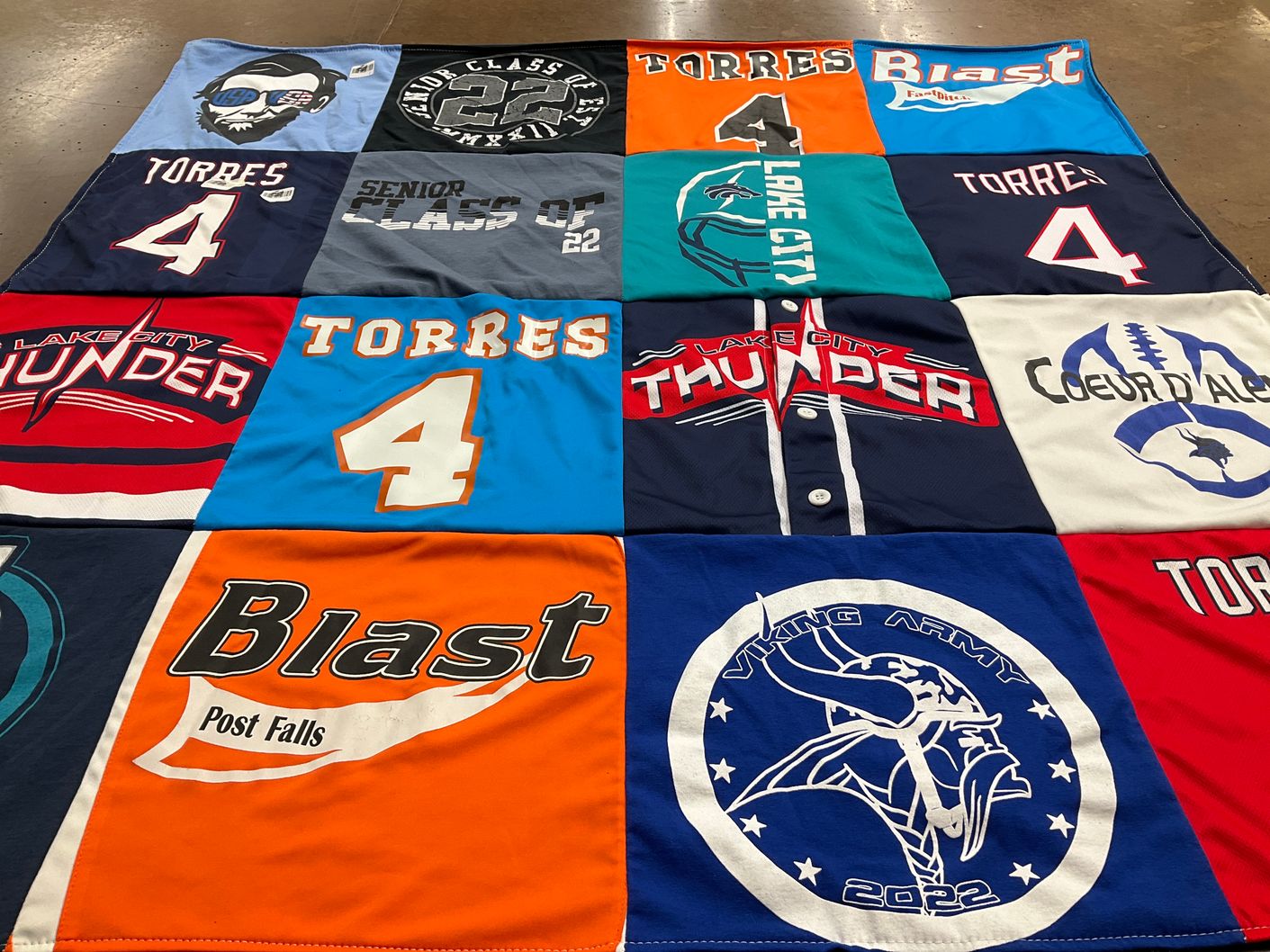 T-shirt quilt featuring lake city thunder by Sharon from ID