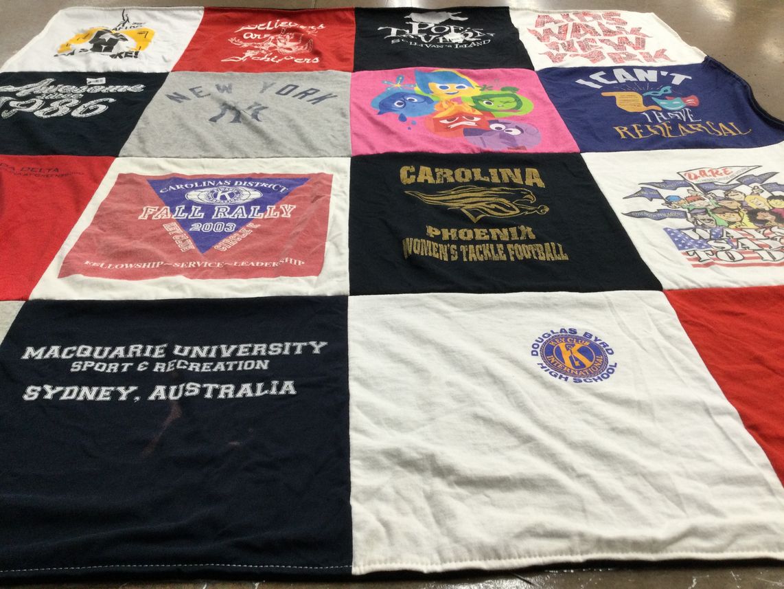 T-shirt quilt featuring carolina phoenix women's tackle football by Anita from NY