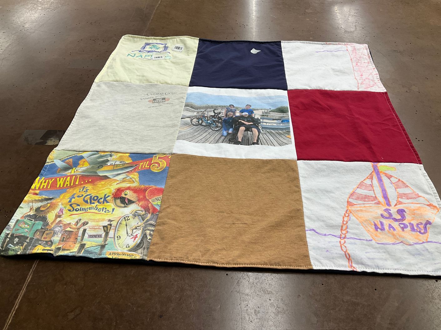 T-shirt quilt with family, outdoors themes by Kimberly from FL