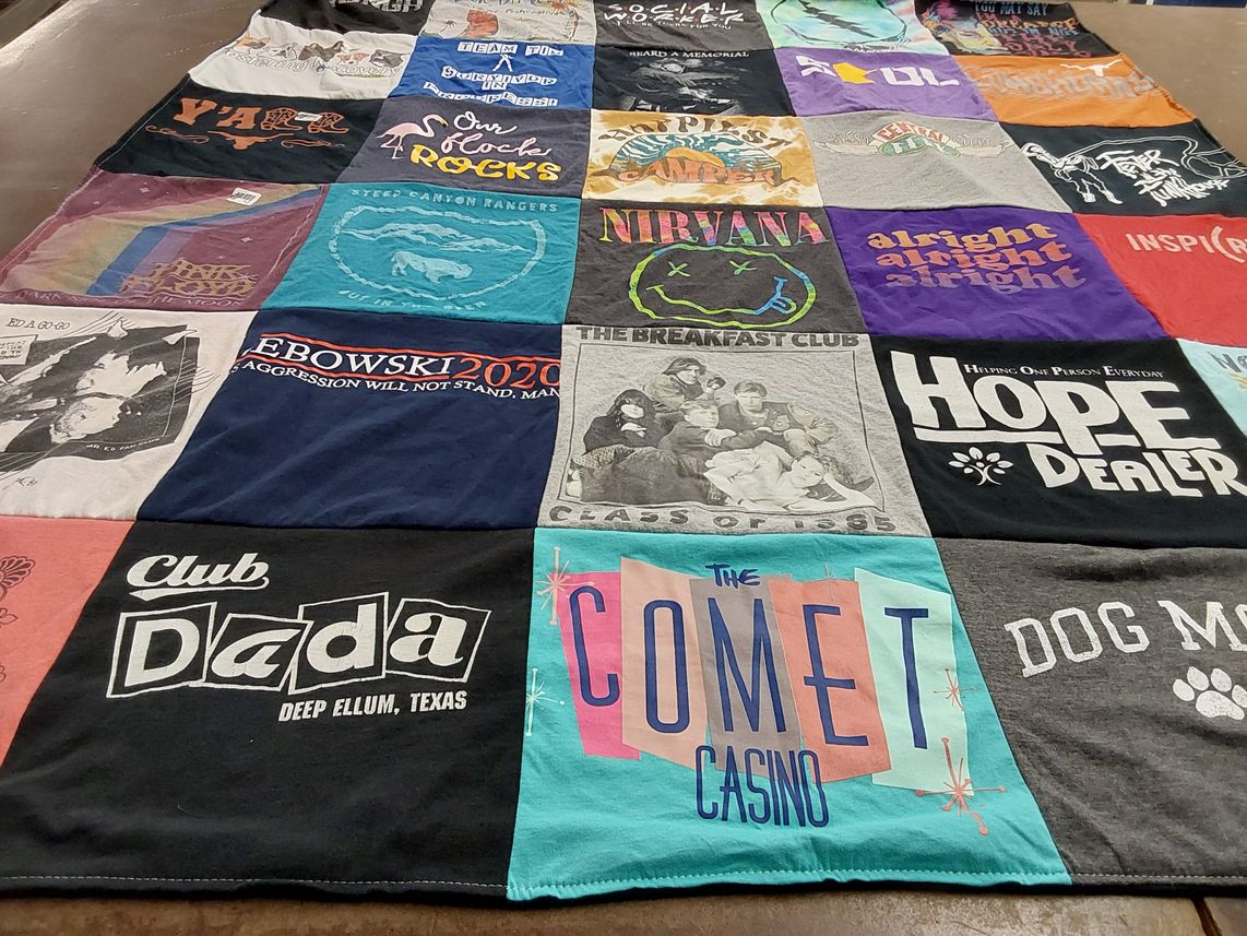T-shirt quilt from the breakfast club by Margi from MN
