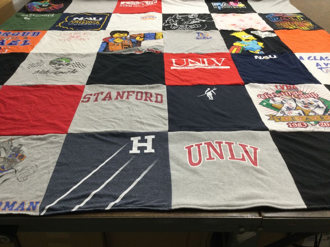 T-shirt quilt from northern arizona university, unlv by Jennifer from NV