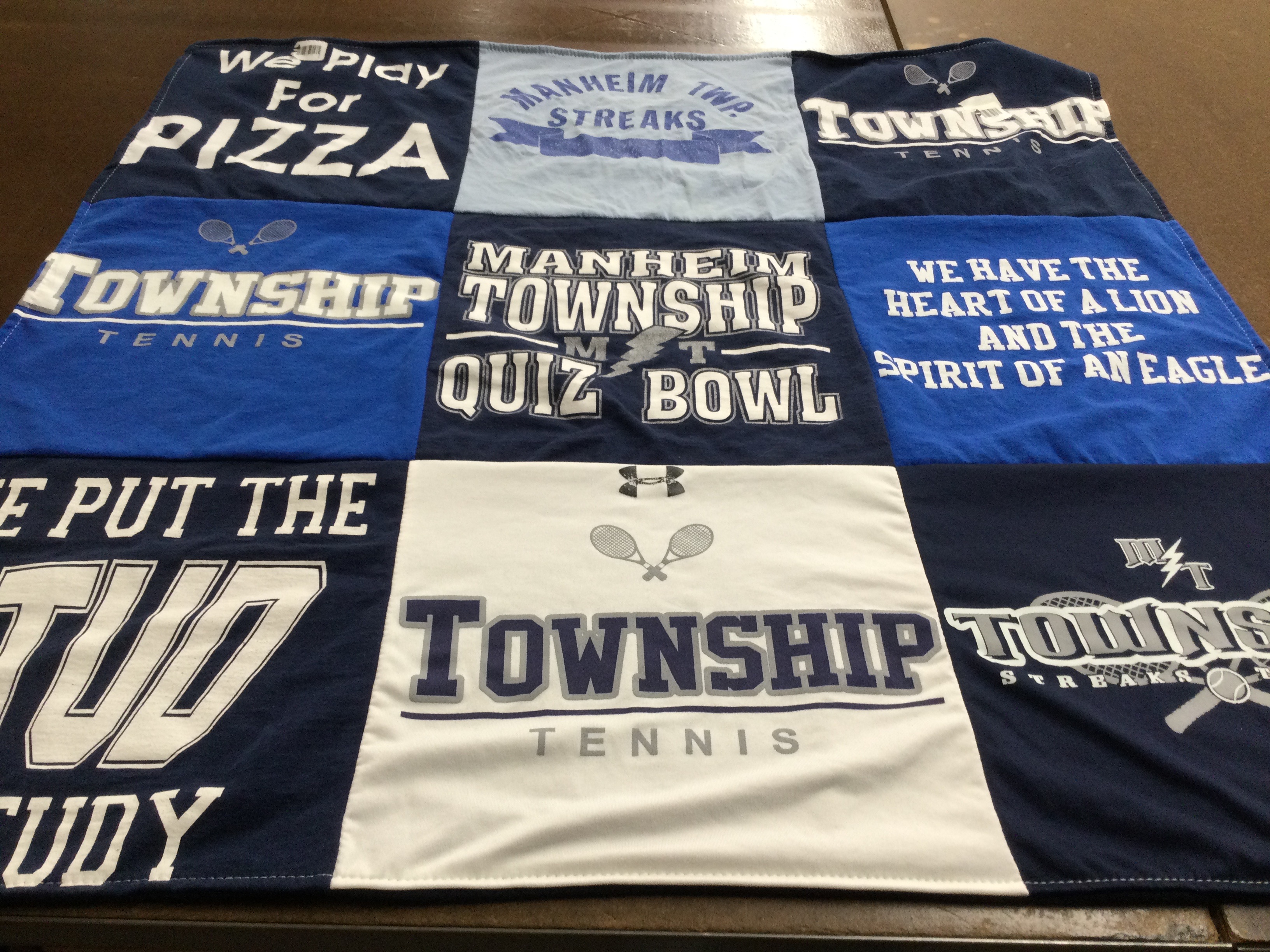 T-shirt quilt featuring manheim township tennis, manheim township streaks by Lydia from VA