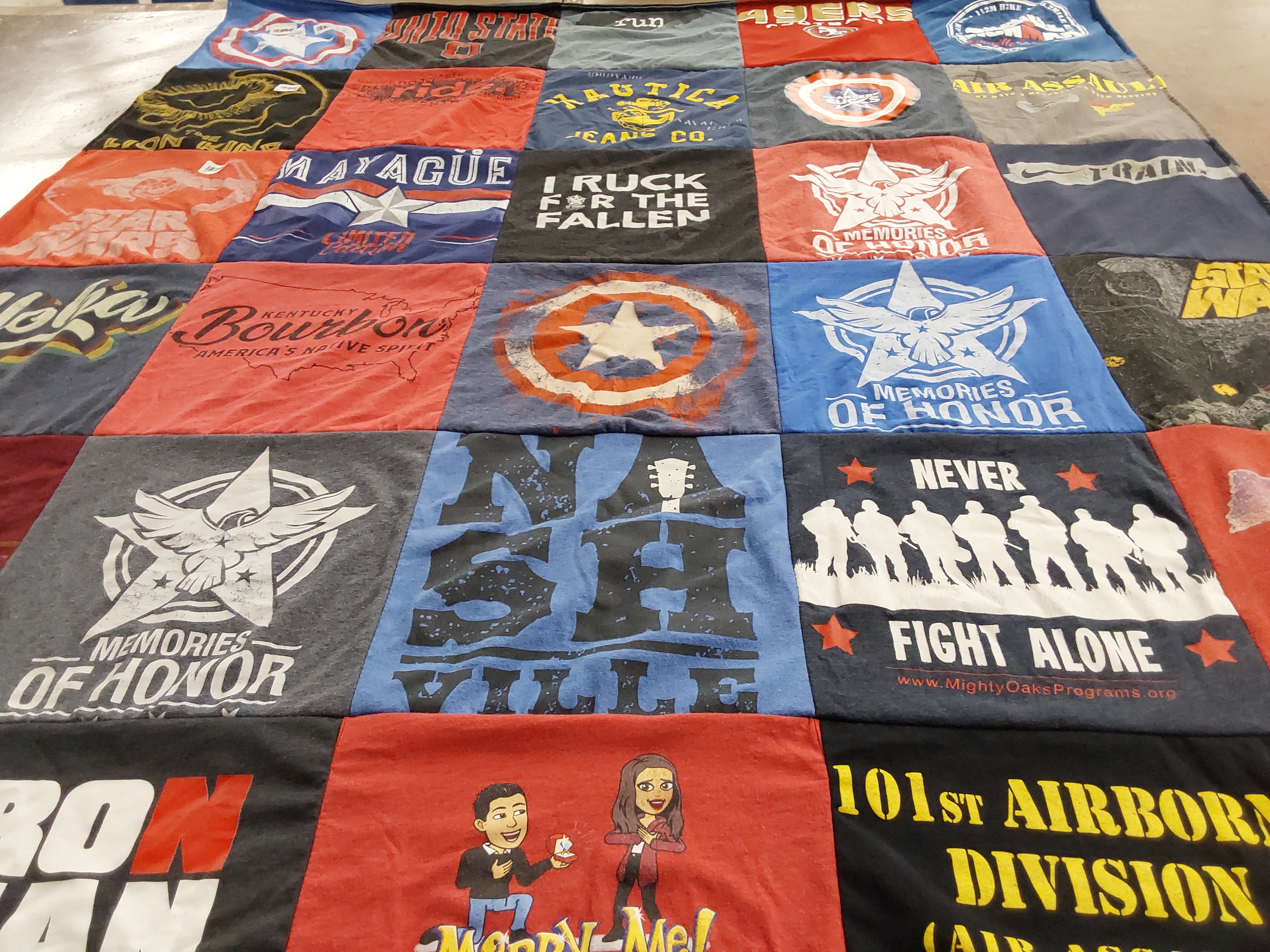 T-shirt quilt featuring 101st airborne division by Judith from TN