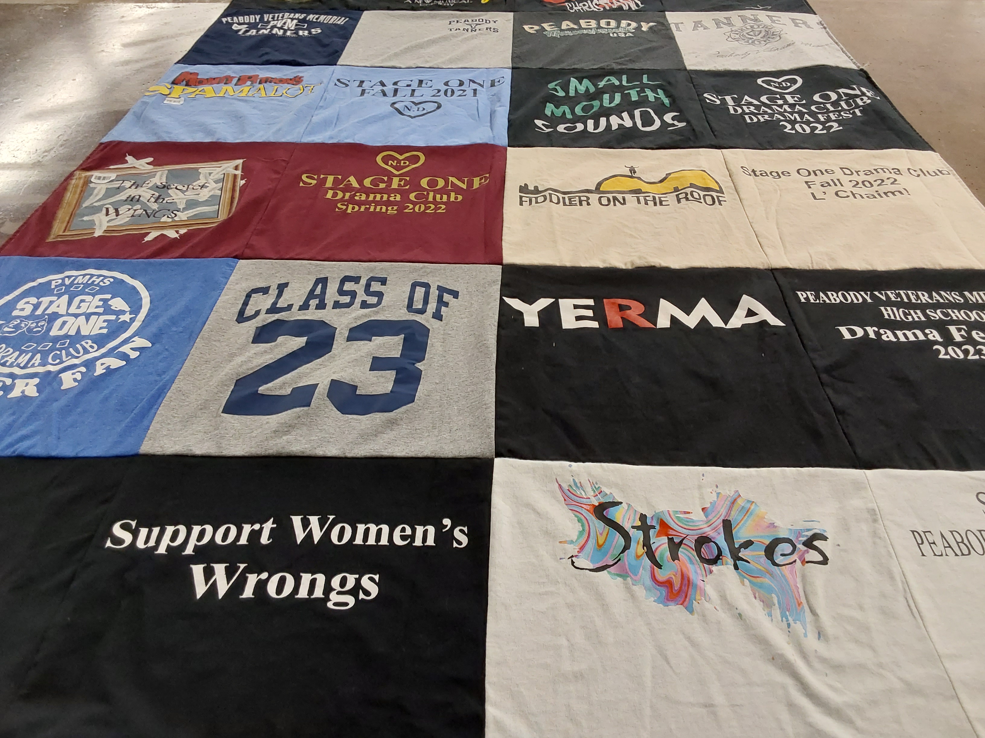 T-shirt quilt featuring tanners by Amy from MA