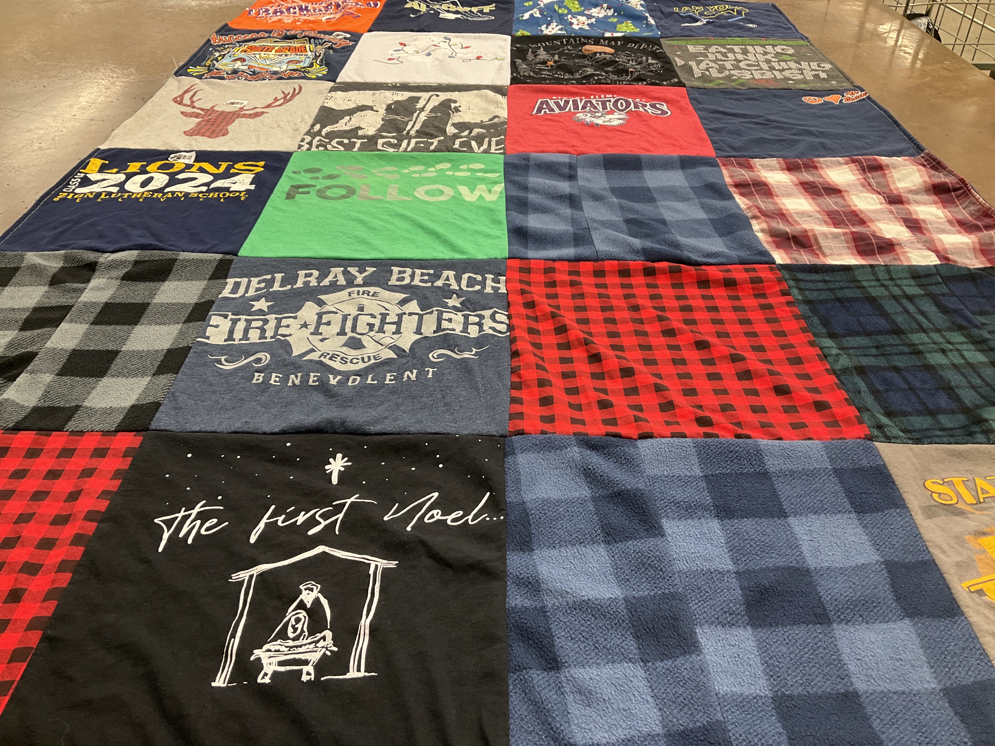T-shirt quilt from lutheran school by Brittany from IL