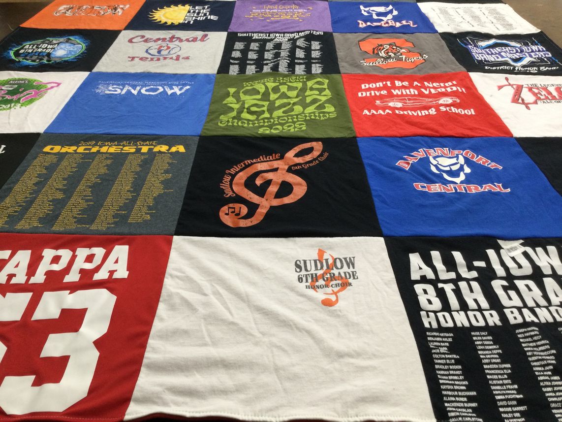 T-shirt quilt featuring sudlow tigers by Barbara from IA