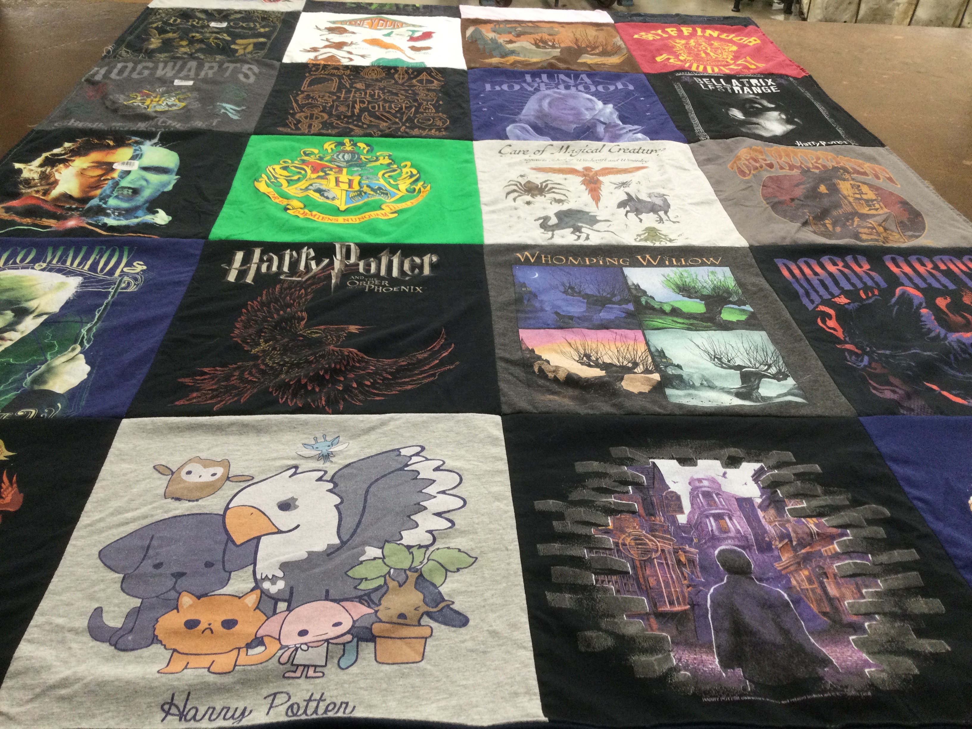 T-shirt quilt with harry potter, fantasy themes by Nanci from IL