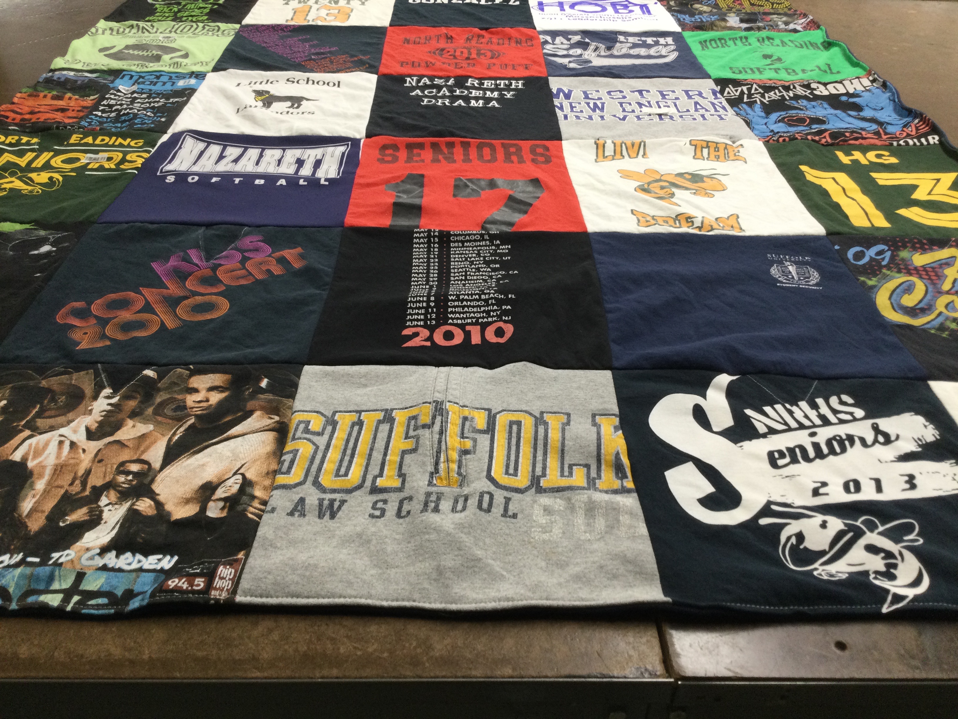 T-shirt quilt featuring softball by Liane from MA
