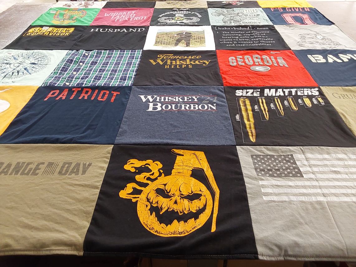 T-shirt quilt from university of georgia by Kristi from TN