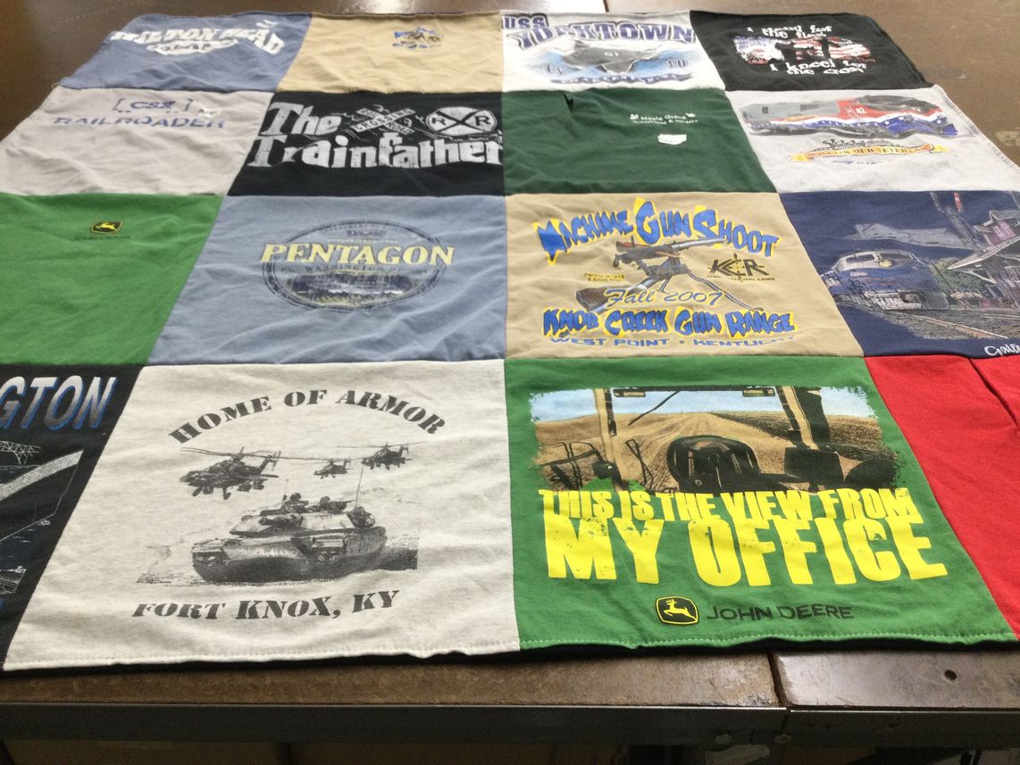 T-shirt quilt from united states military academy at west point by Marie E from IN