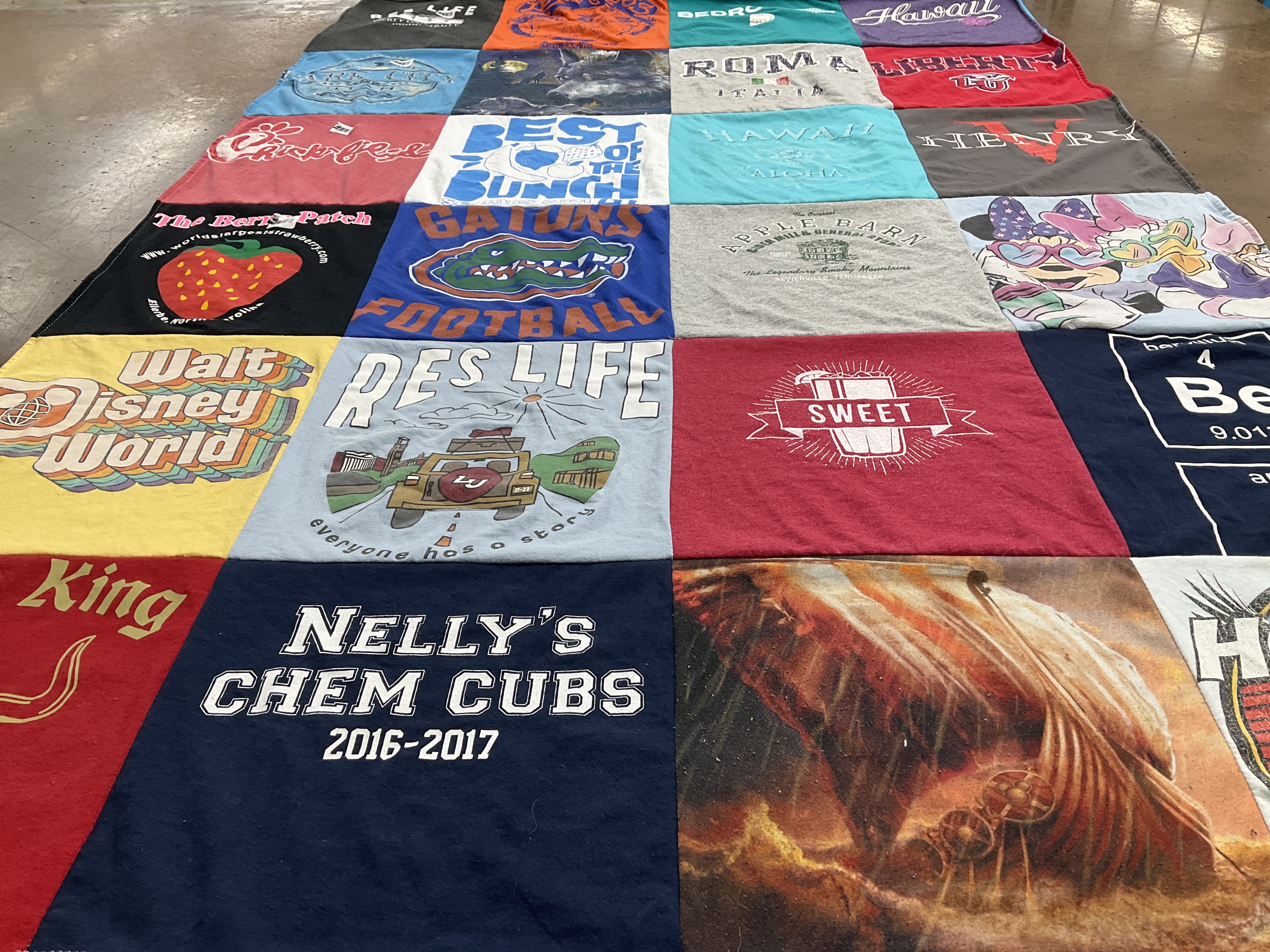 T-shirt quilt featuring gatun football by Kimberly from FL