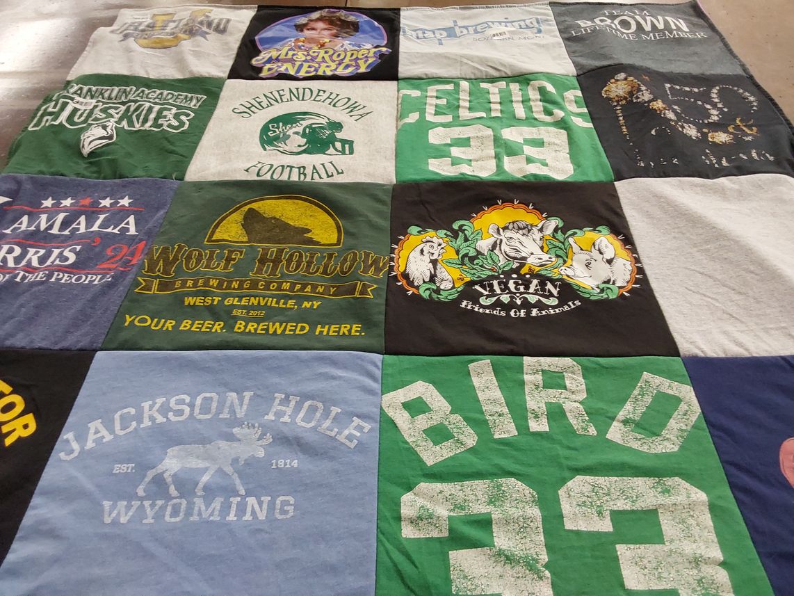 T-shirt quilt featuring celtics by Laura from NY
