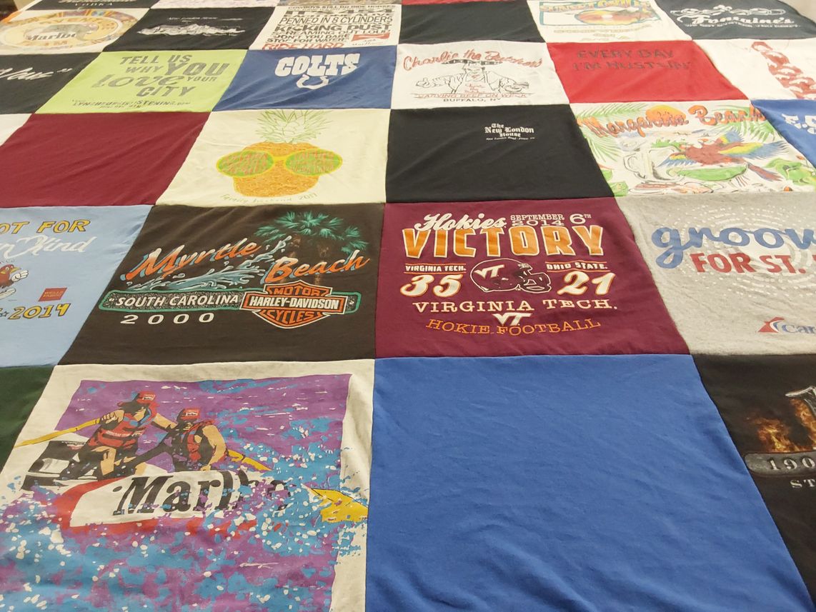 T-shirt quilt featuring virginia tech football by Danny from VA