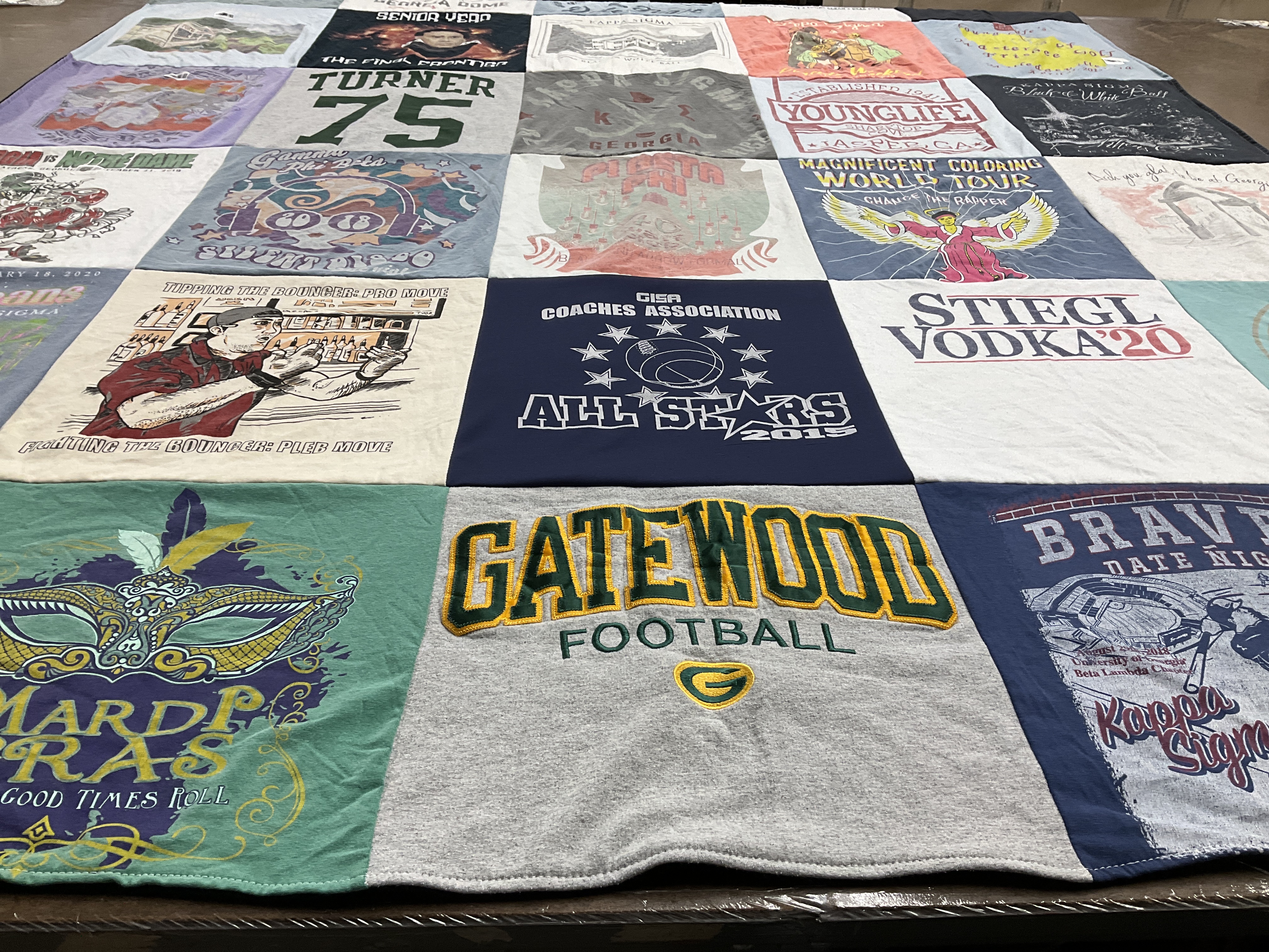 T-shirt quilt featuring gatewood football by Nicole from GA