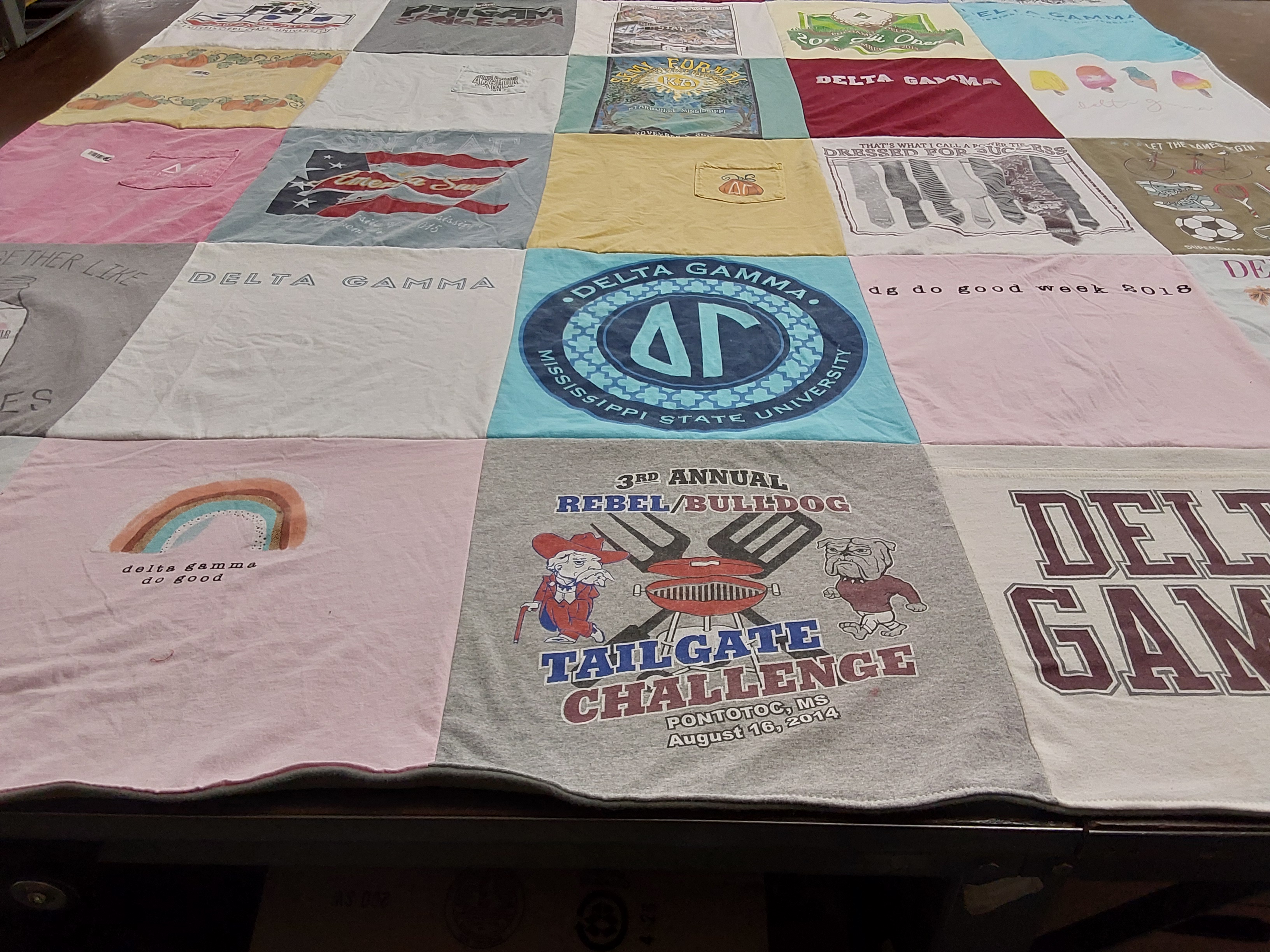 T-shirt quilt from mississippi state university by Melissa from TN