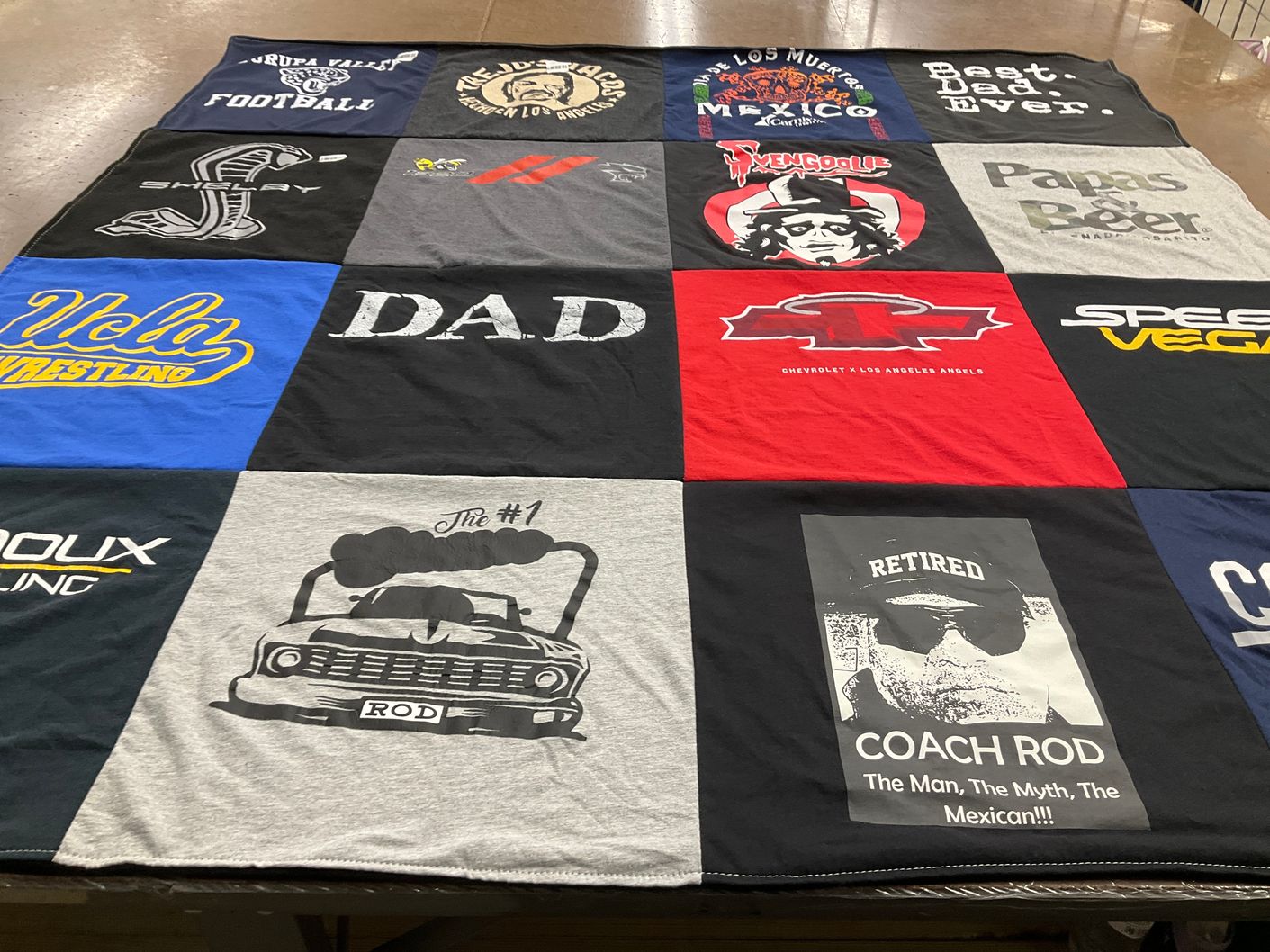 T-shirt quilt from university of california los angeles by Aleta from CA