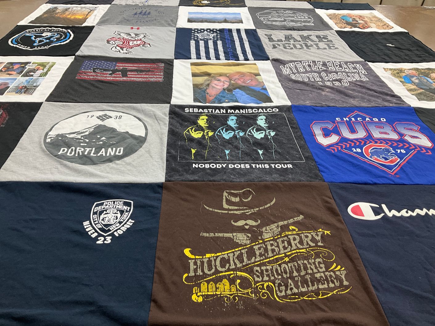 T-shirt quilt featuring chicago cubs by Julie from IL