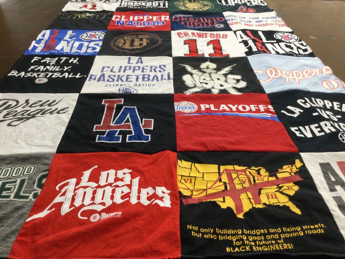 T-shirt quilt featuring los angeles clippers by Rita from CA
