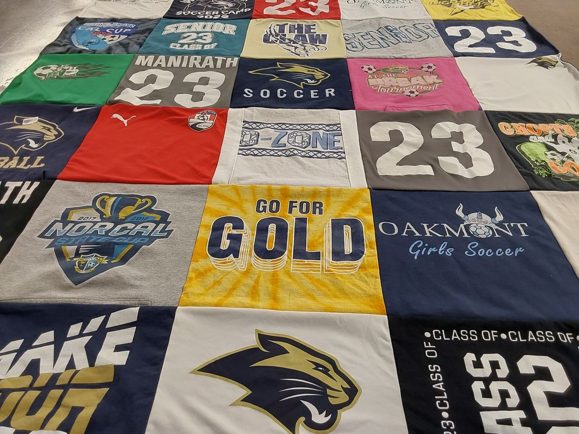 T-shirt quilt featuring oakmont girls soccer by Kara from CA