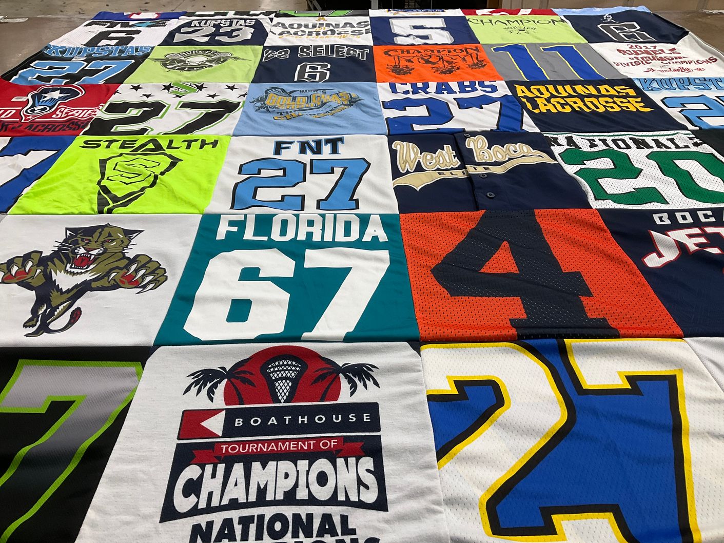 T-shirt quilt featuring kupsastas by Cristi from FL