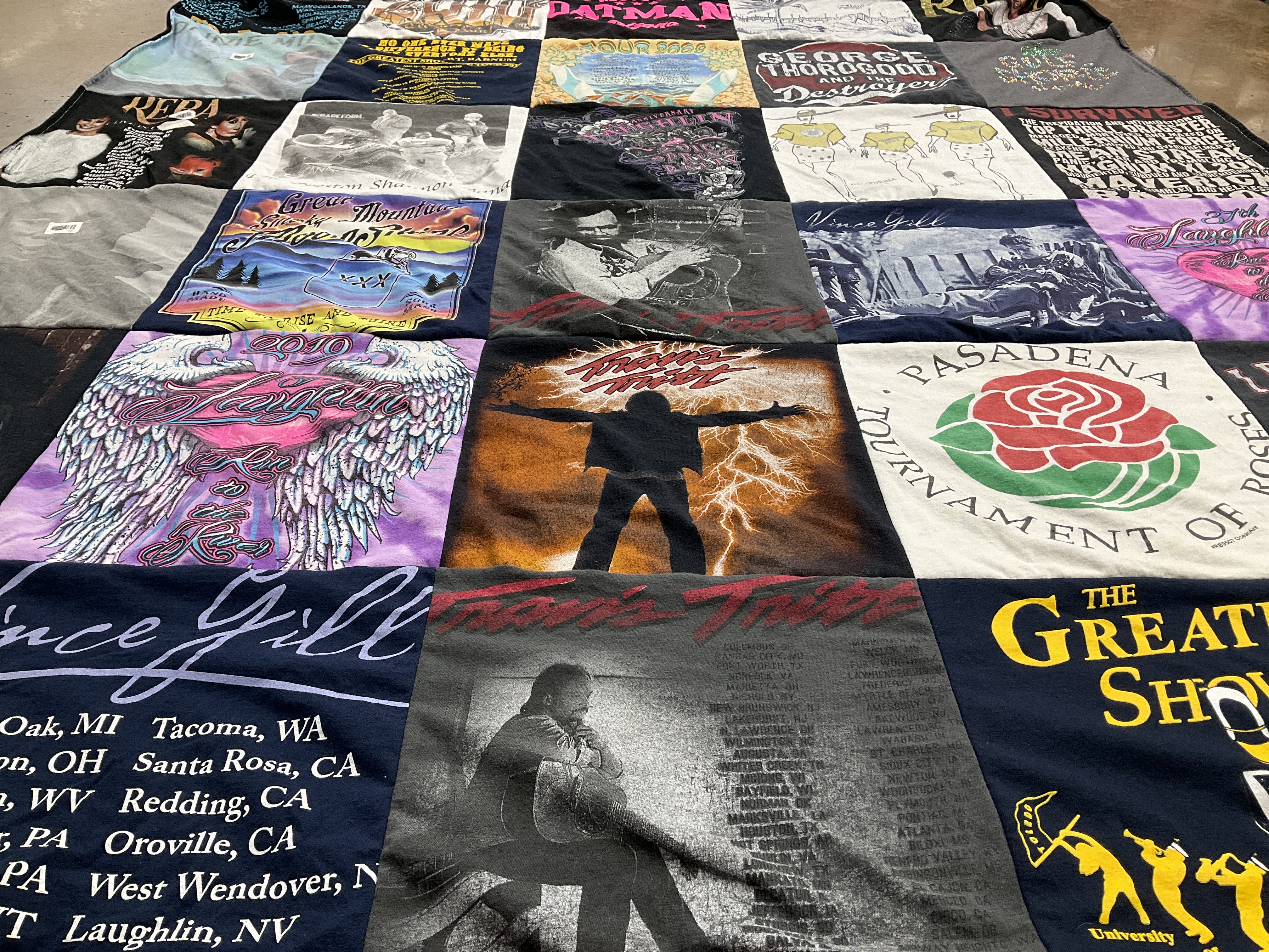T-shirt quilt from university by Lisa from OH