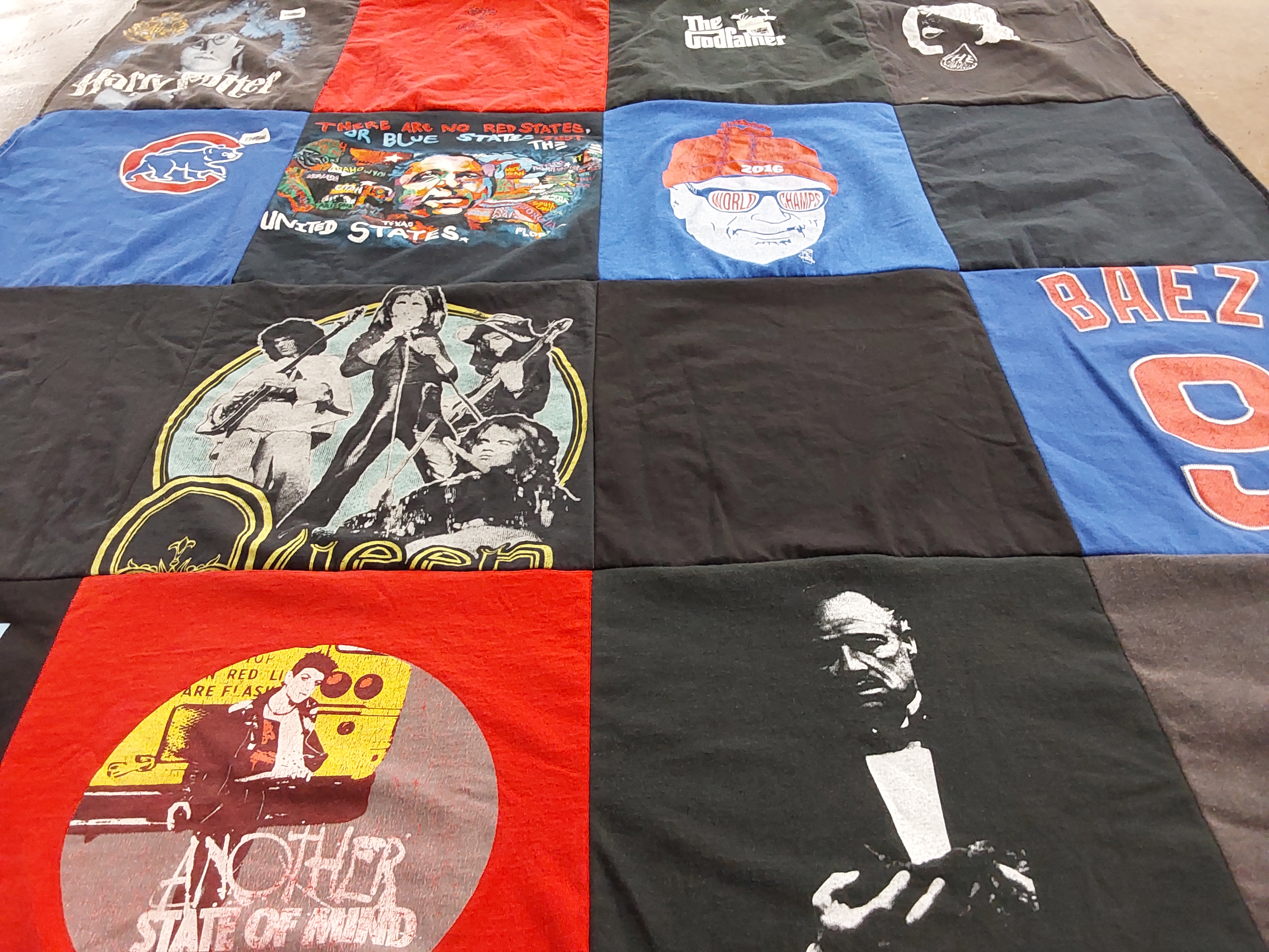 T-shirt quilt featuring cubs by Mary from FL