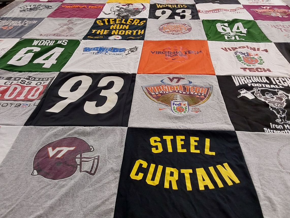 T-shirt quilt from virginia tech university by Jason from SC