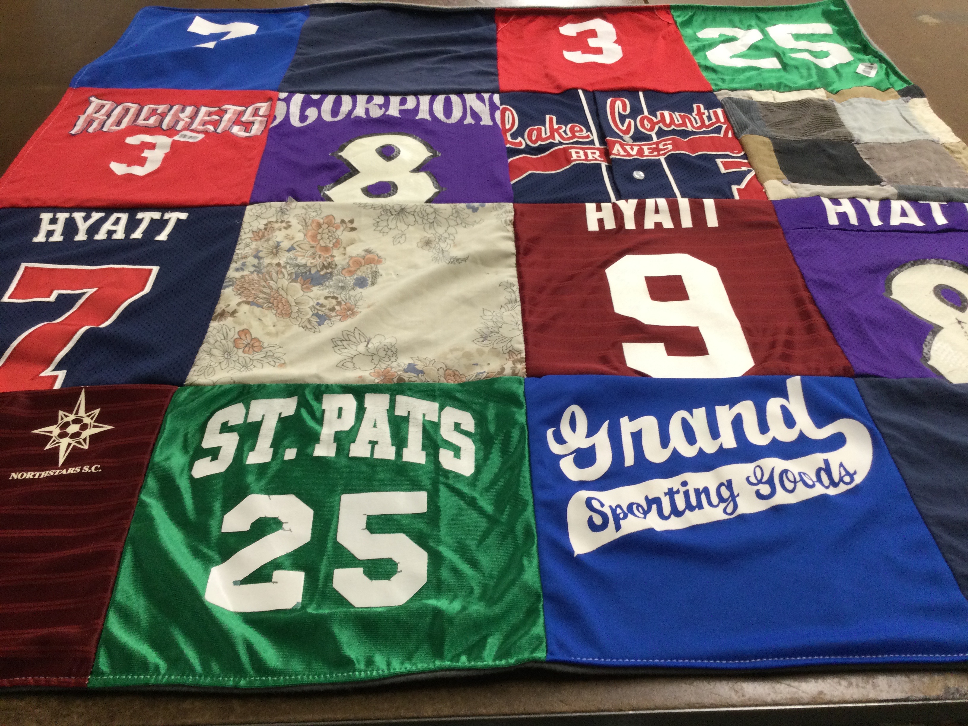 T-shirt quilt featuring hyatt, st pats by Paula from FL