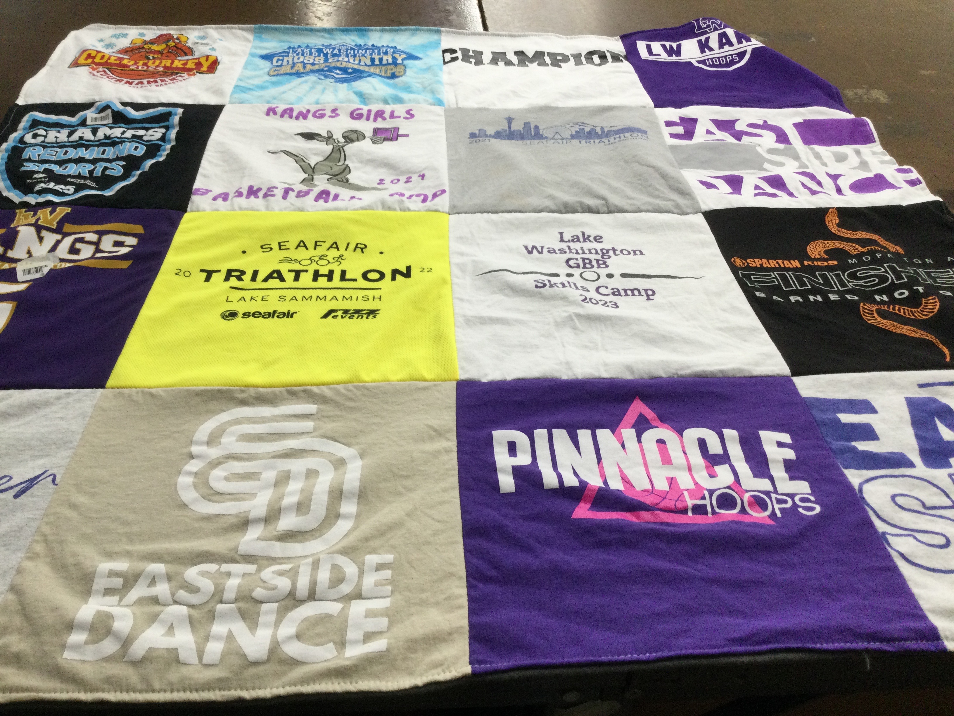 T-shirt quilt featuring kangs, pinnacle hoops by Trang from WA
