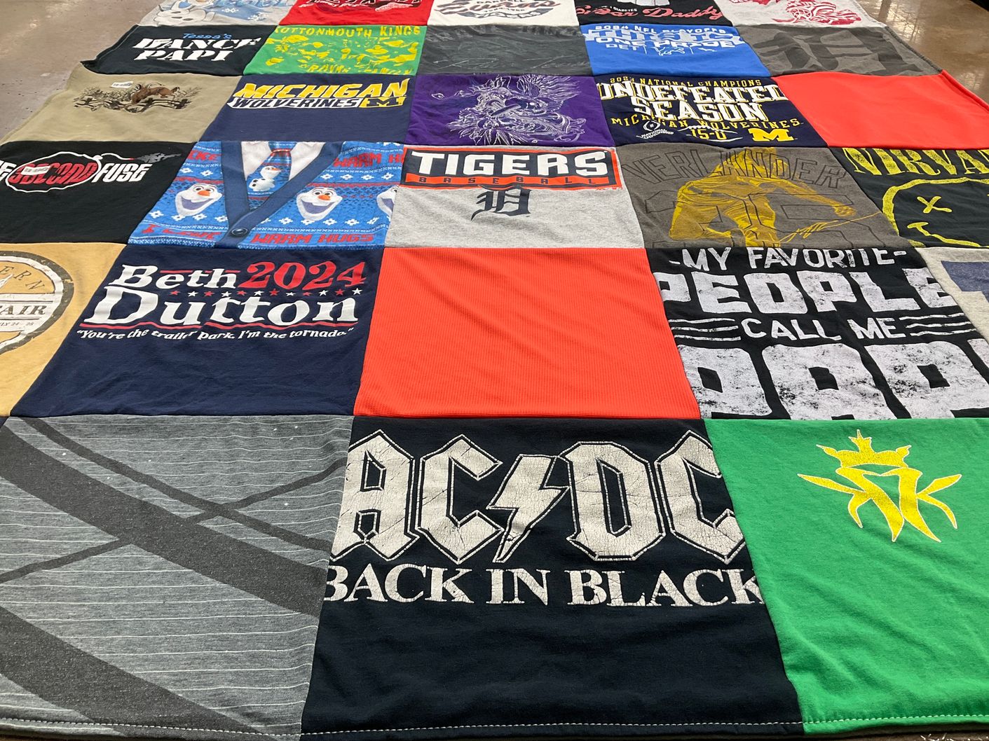 T-shirt quilt from michigan wolverines university by Tammy from MI
