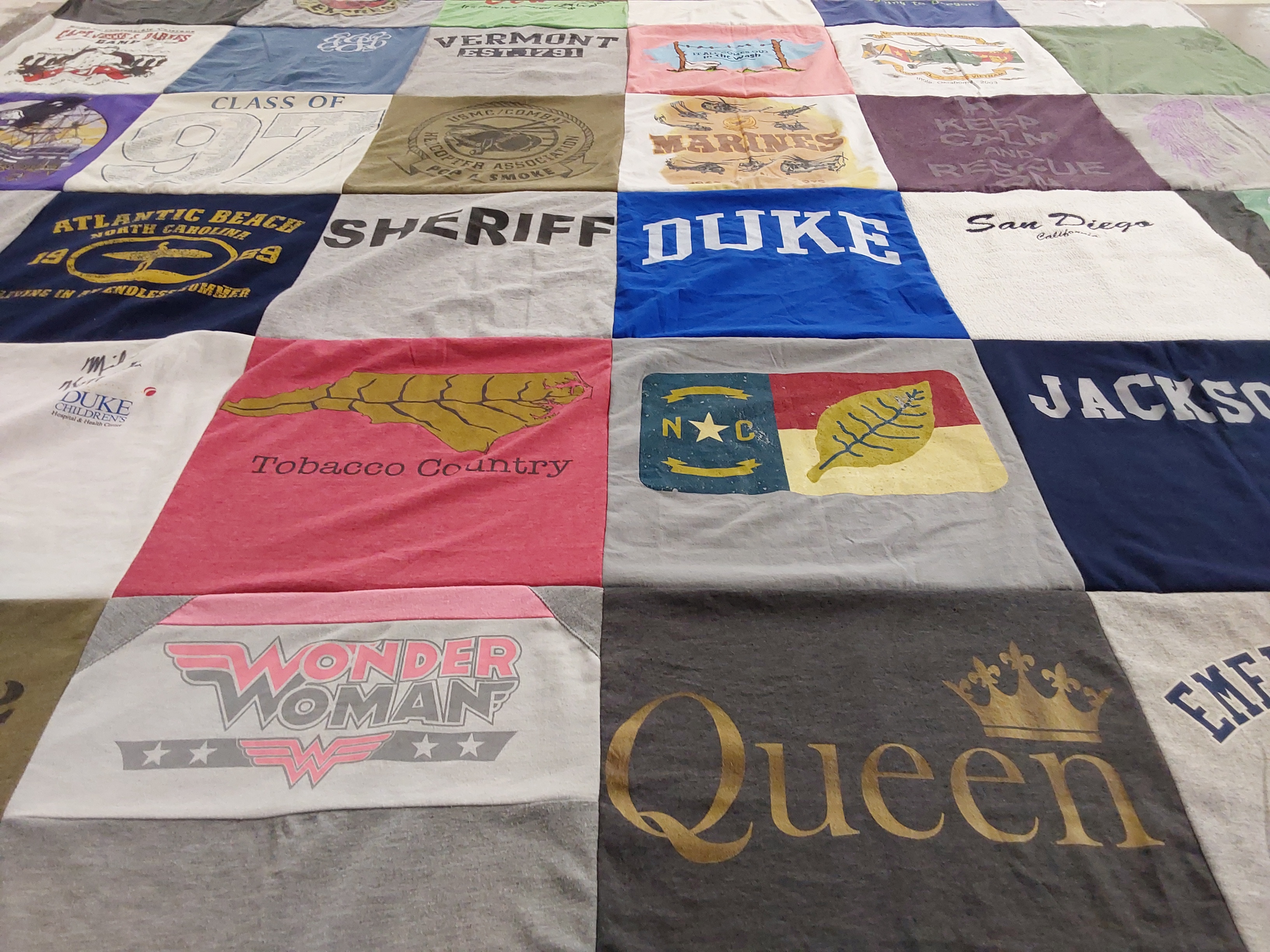 T-shirt quilt from duke university by Julie from NC