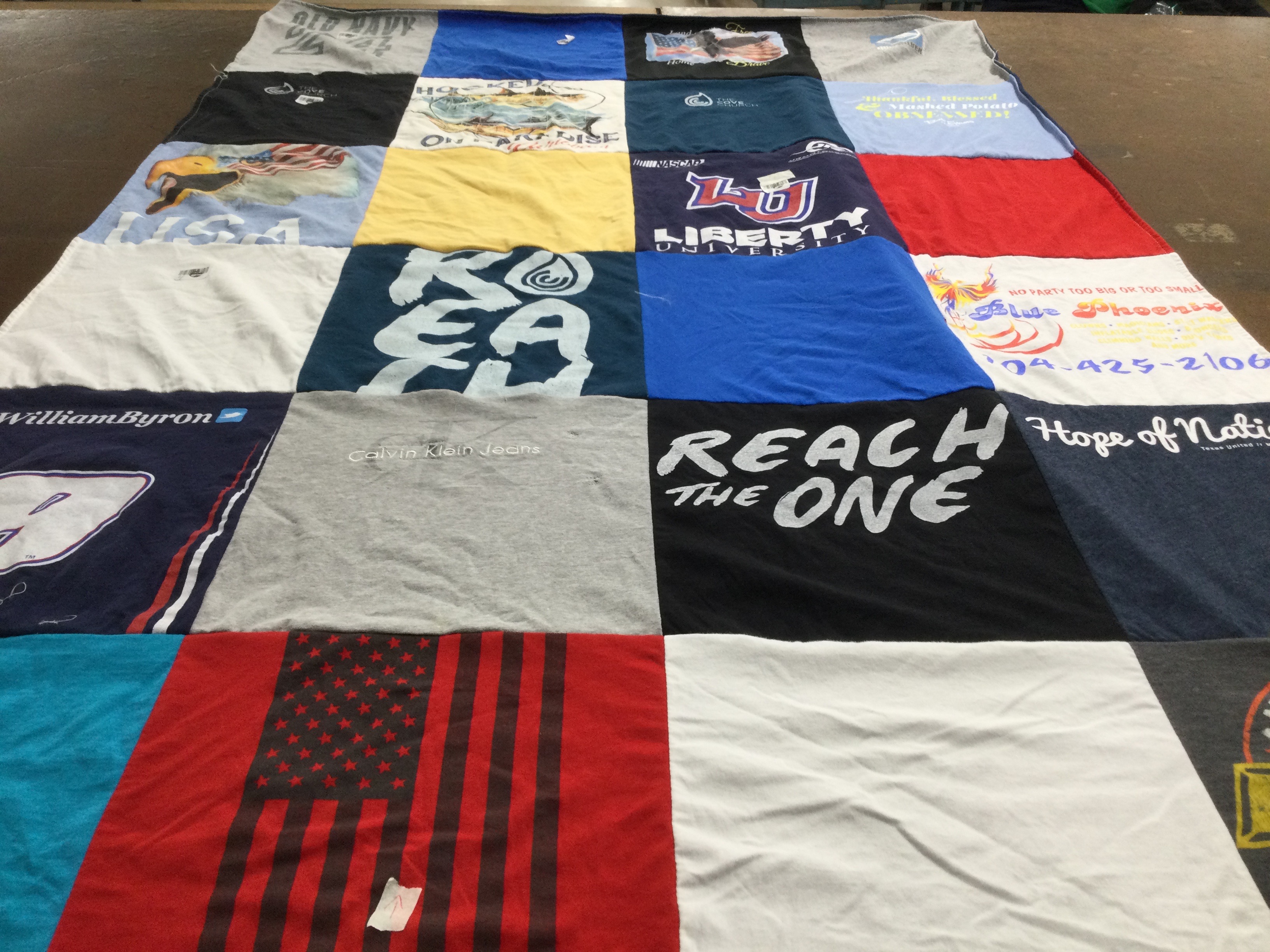 T-shirt quilt from liberty university by Monica from NC