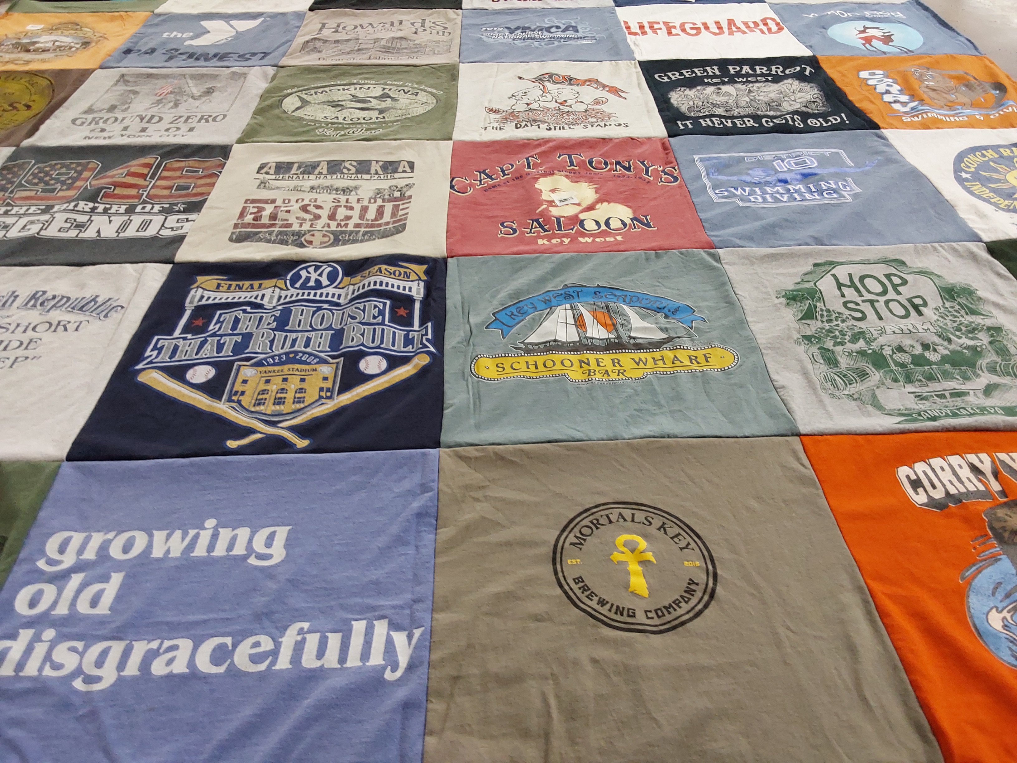 T-shirt quilt featuring yankees by Trisha from PA