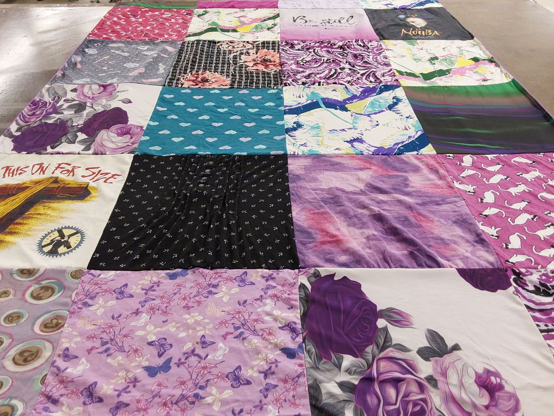 T-shirt quilt with fashion, nature themes by Shelly from IN