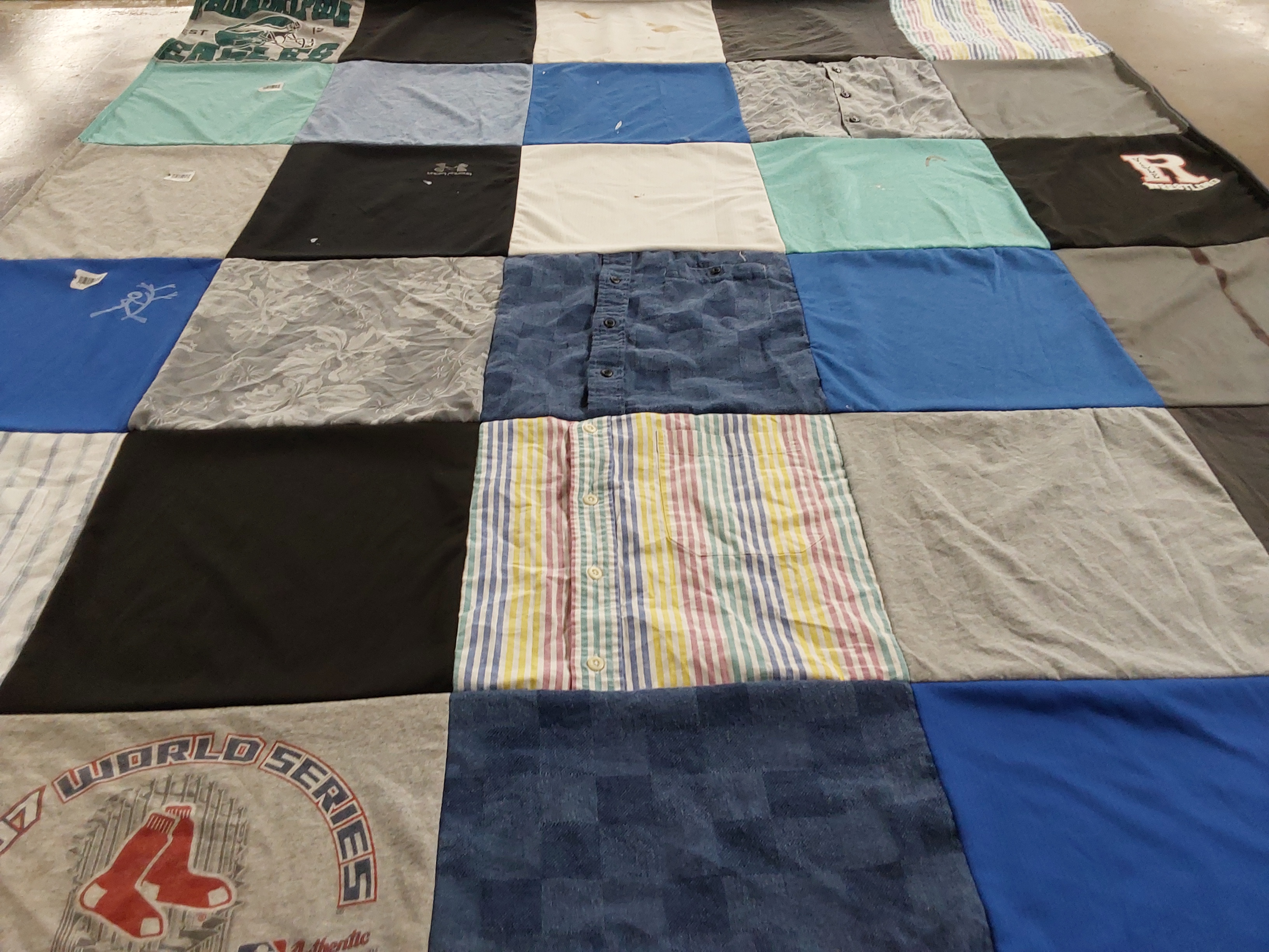T-shirt quilt featuring boston red sox by Nathan from MD