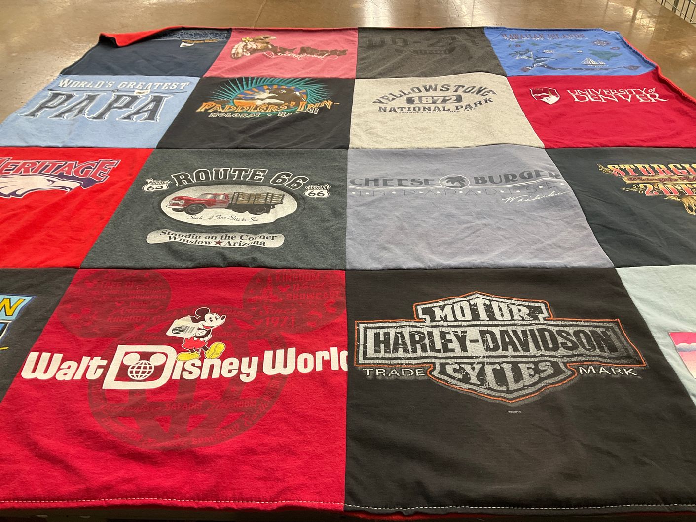 T-shirt quilt from university of denver by Lisa from CO