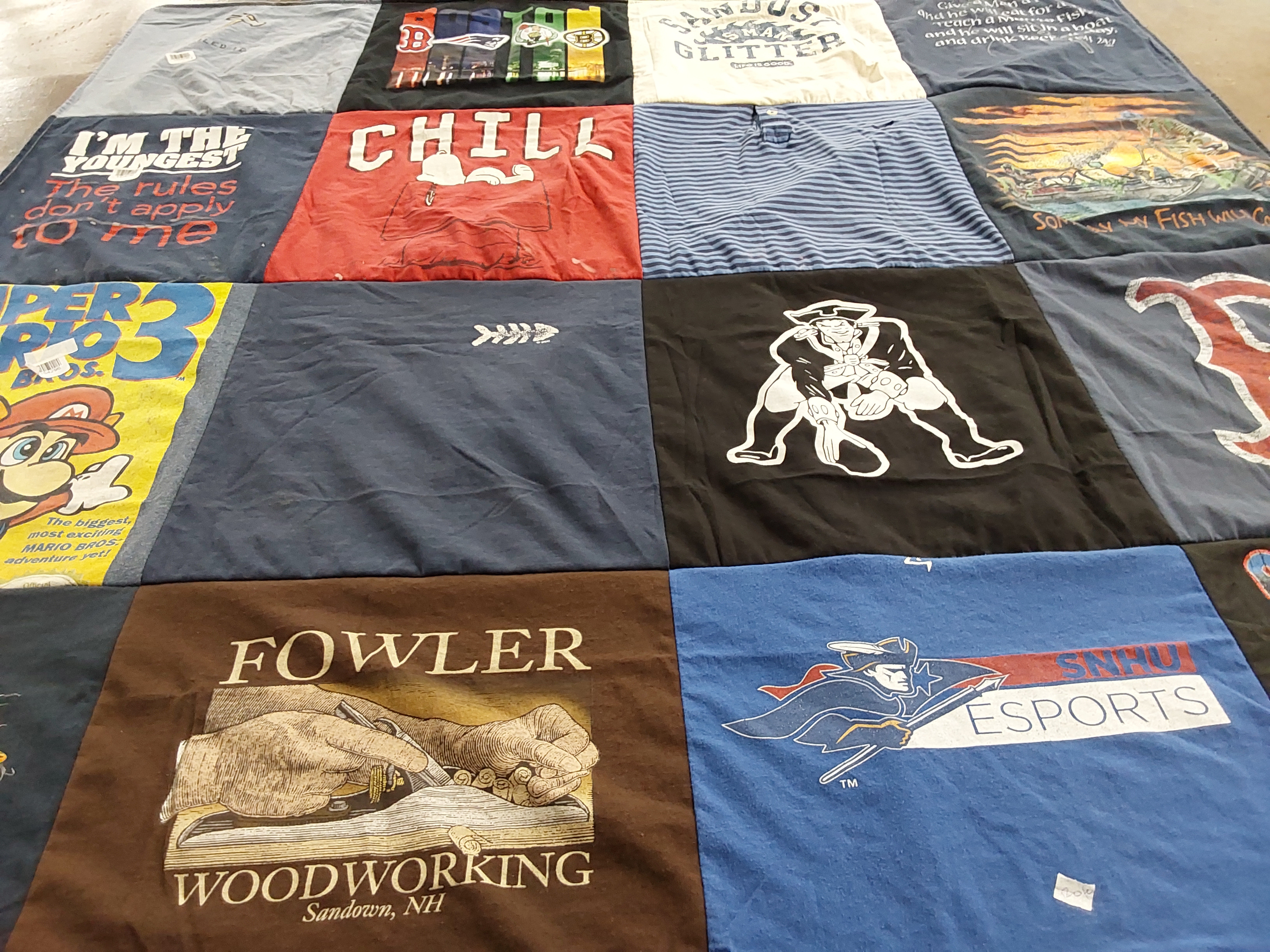 T-shirt quilt featuring southern new hampshire university esports by Dotty from NH