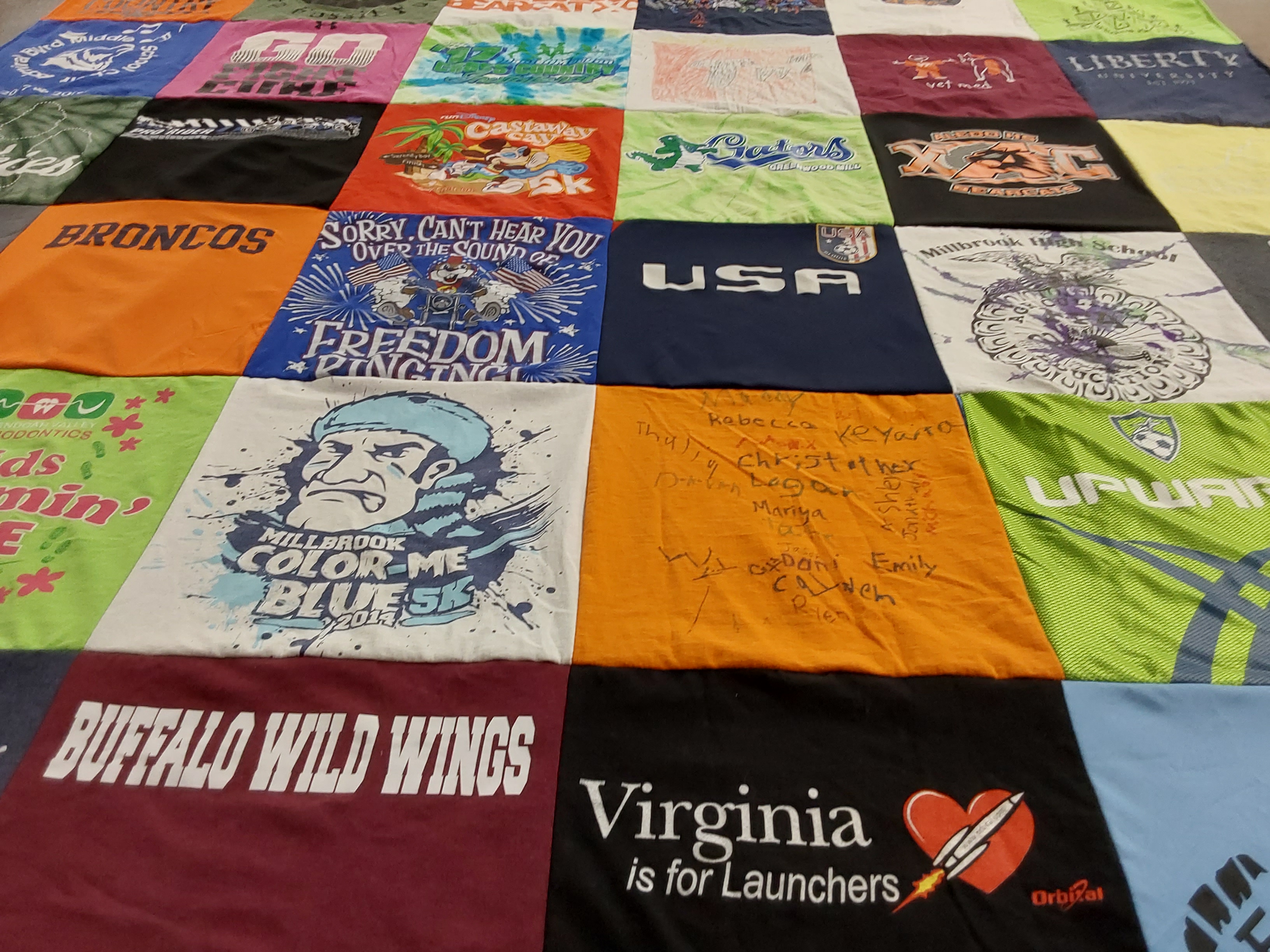 T-shirt quilt featuring usa by Jody from VA