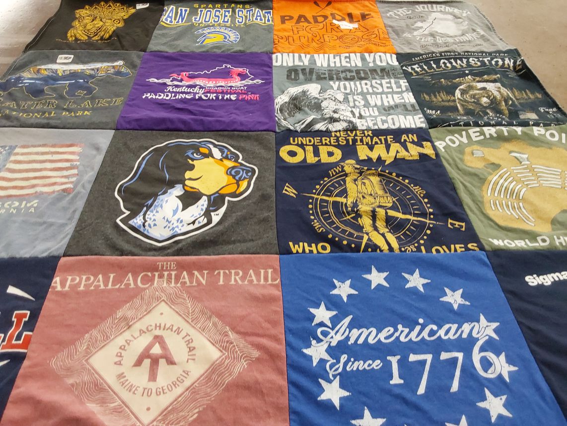 T-shirt quilt from san jose state university by Douglas from TN