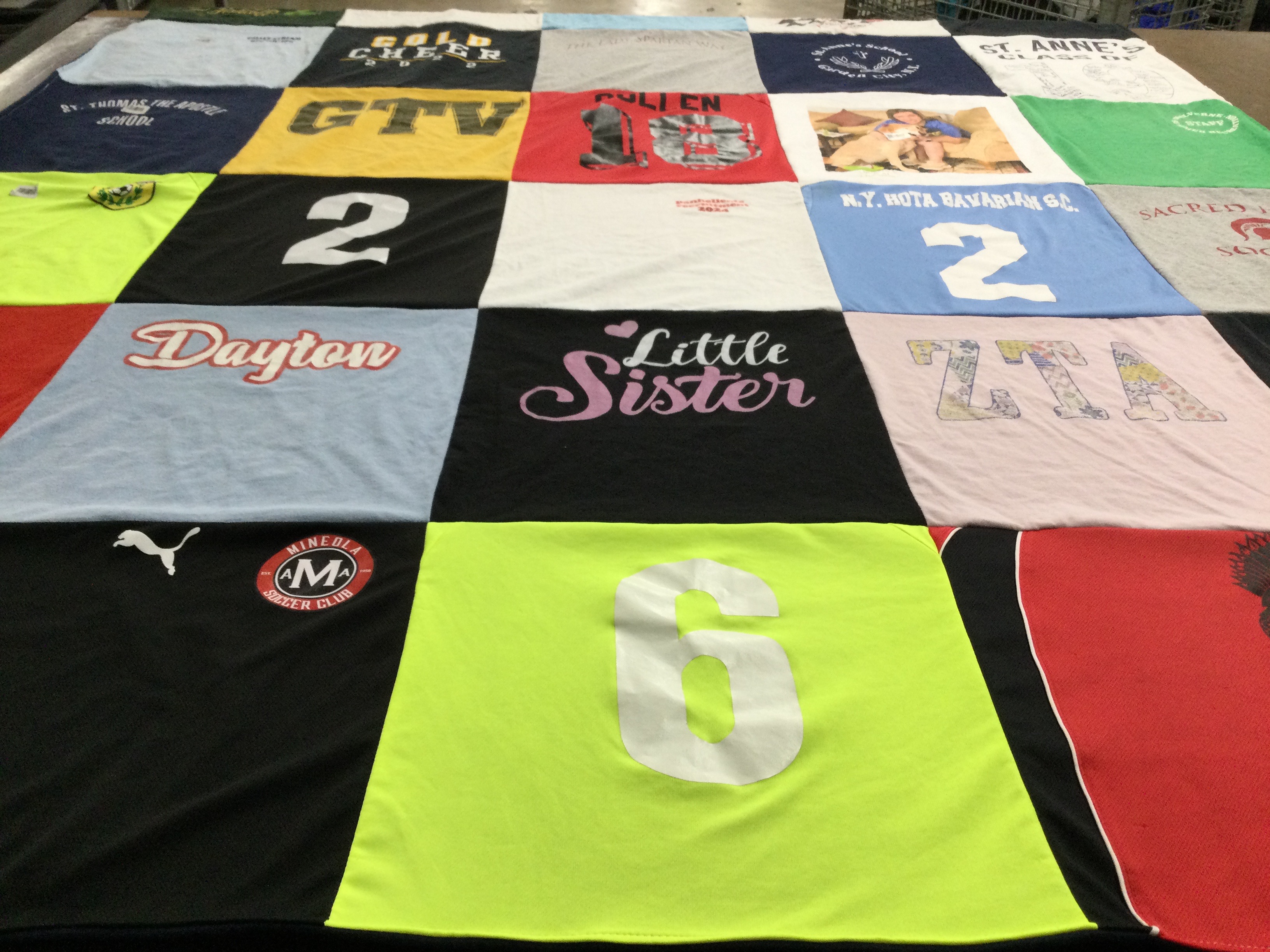 T-shirt quilt featuring minedla soccer club by AnnMarie from NY