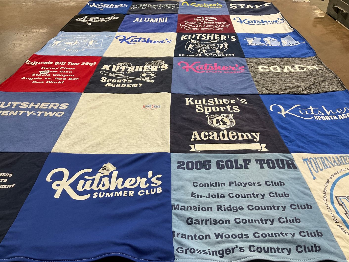 T-shirt quilt from kutsher's sports academy by David from NY