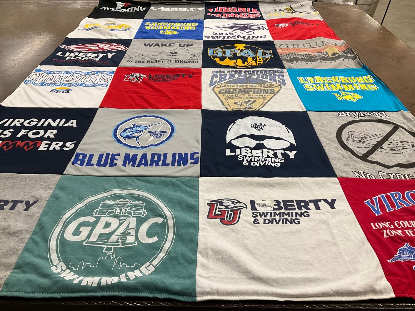 T-shirt quilt from liberty university by Hannah from NJ