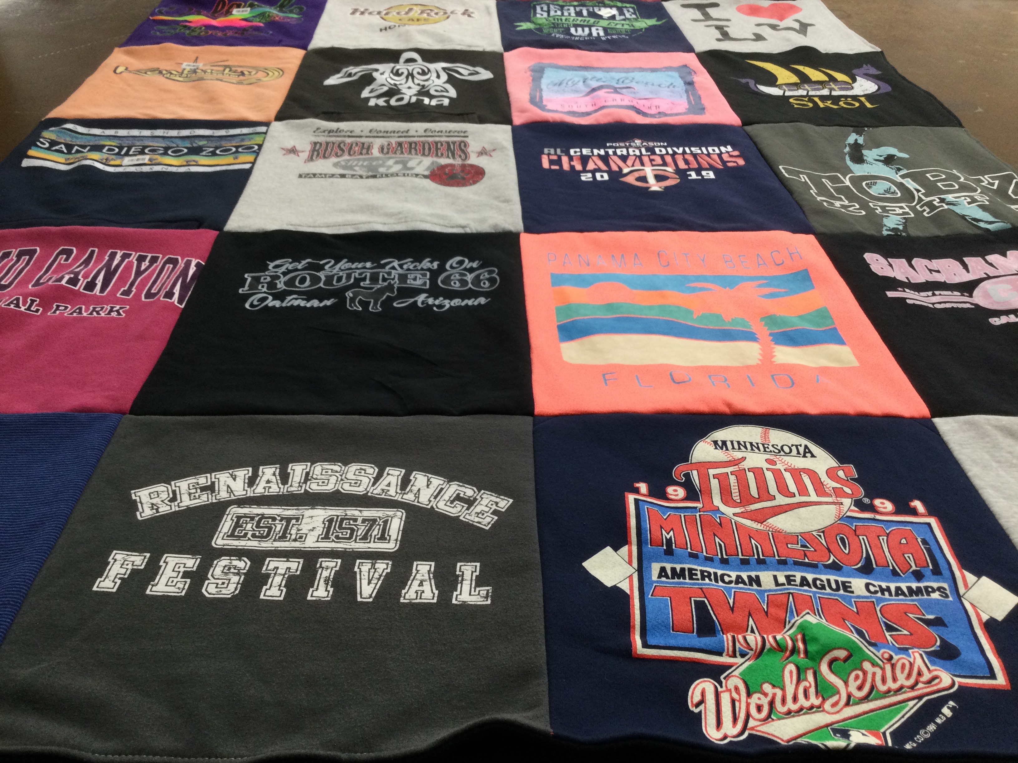 T-shirt quilt featuring minnesota twins, sacramento kings by Renee from MN