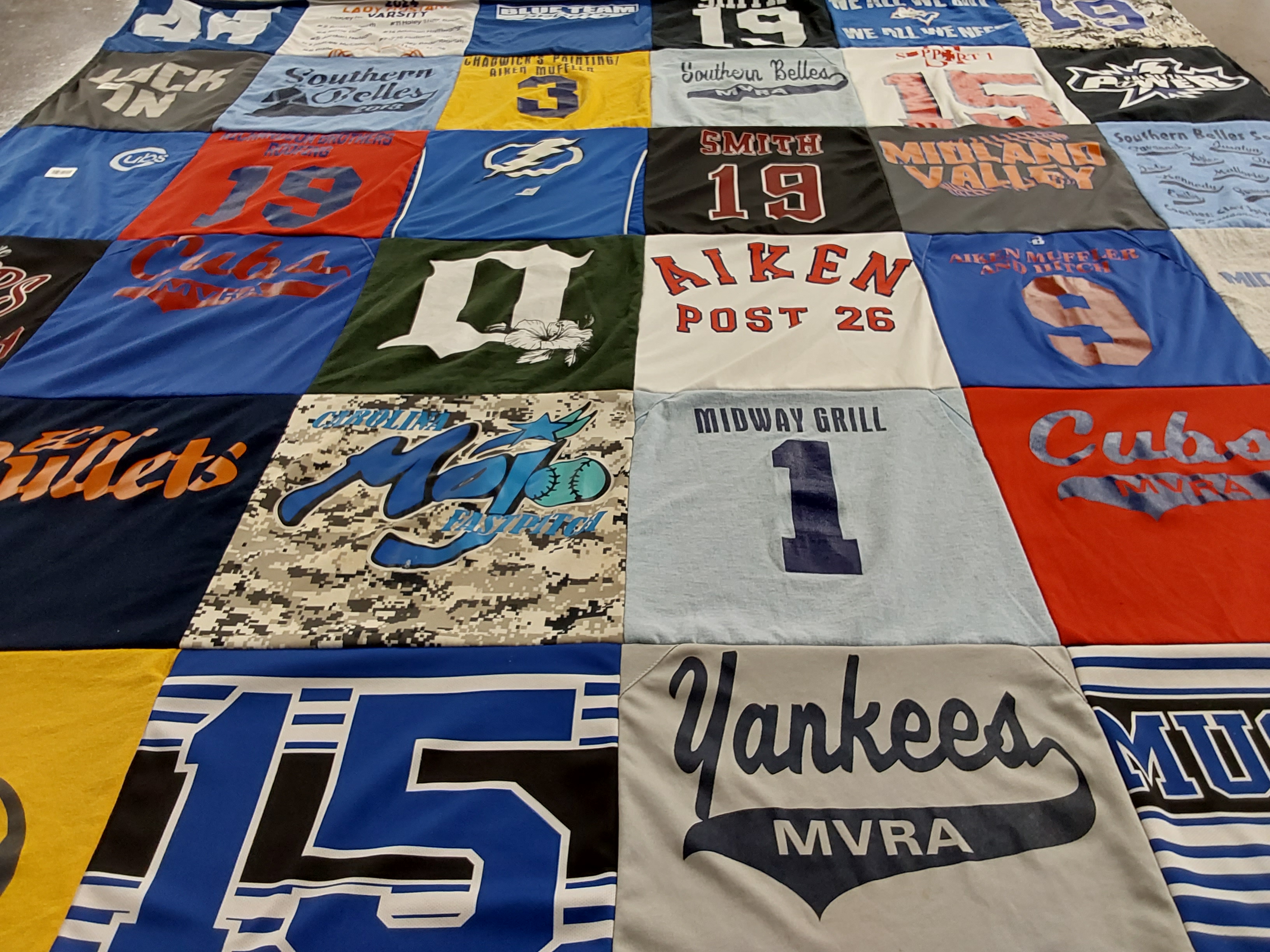 T-shirt quilt featuring yankees, cubs by Kellie from SC