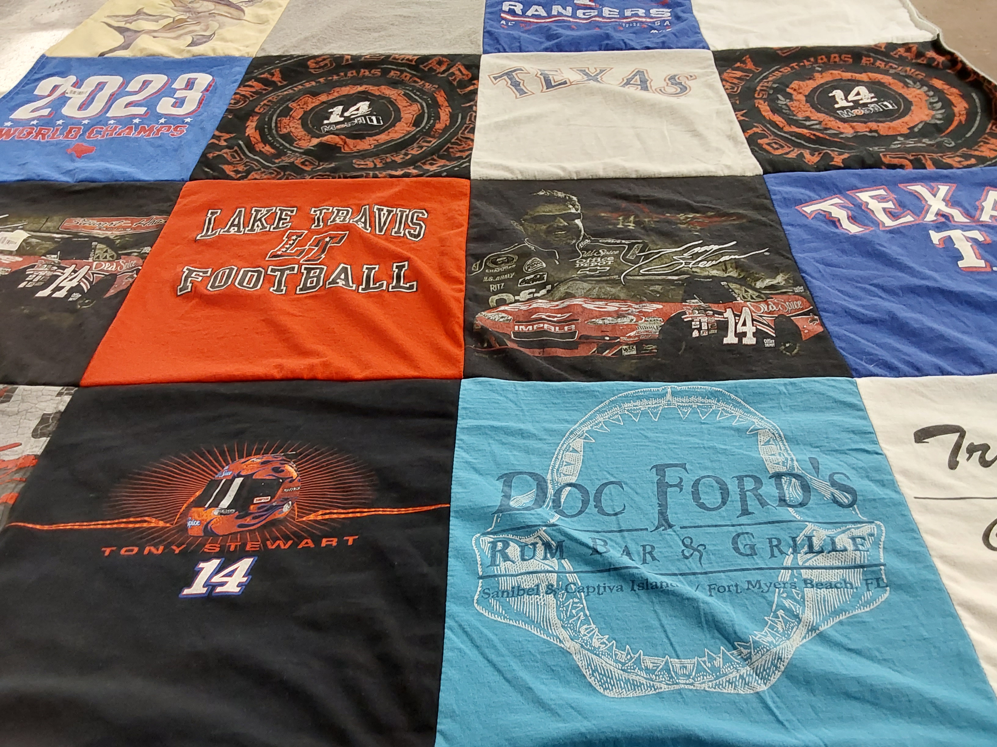 T-shirt quilt featuring lake travis football by Mary from TX