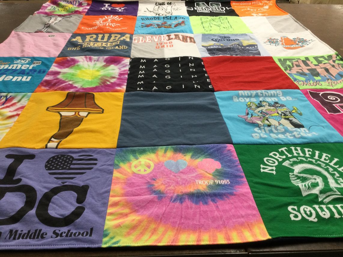 T-shirt quilt featuring northfield squad by Jennifer from OH