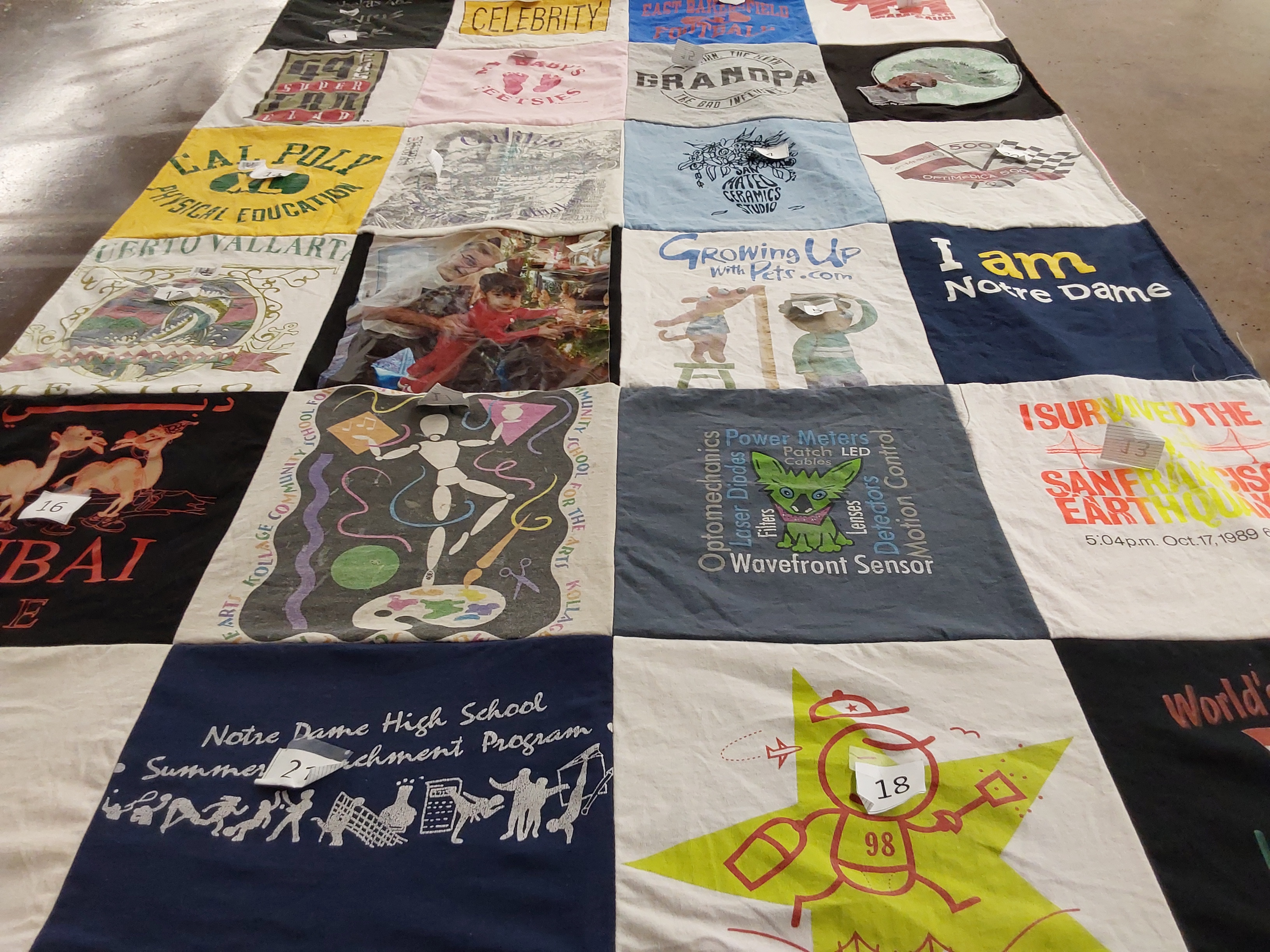 T-shirt quilt featuring none by Robert from CA