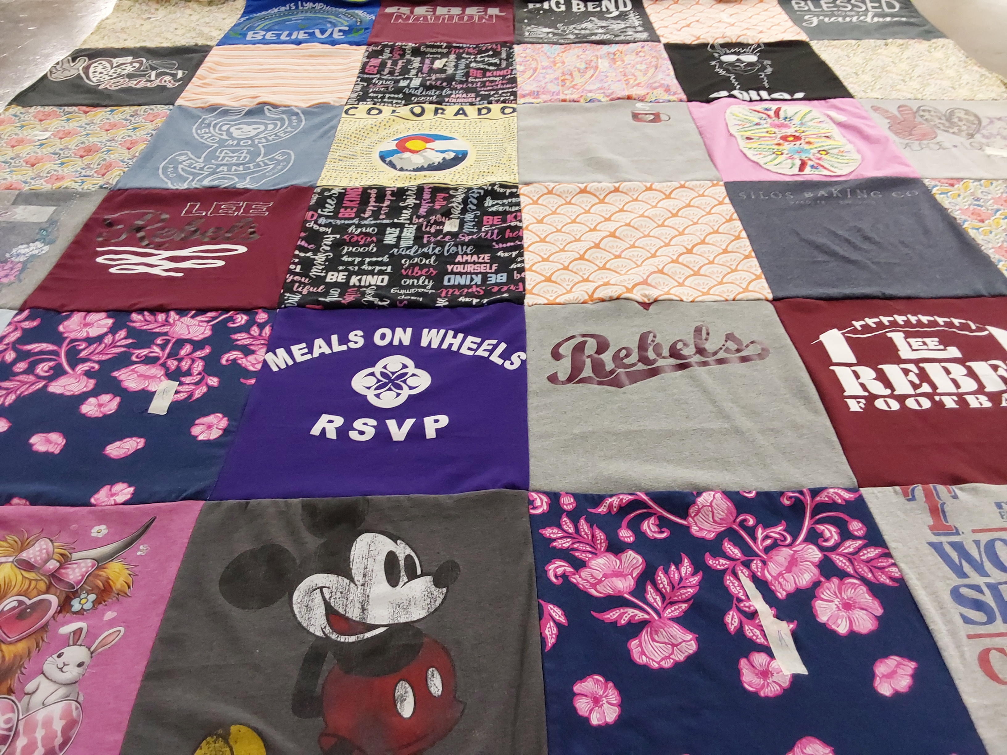 T-shirt quilt featuring rebels football team by Christina from TX